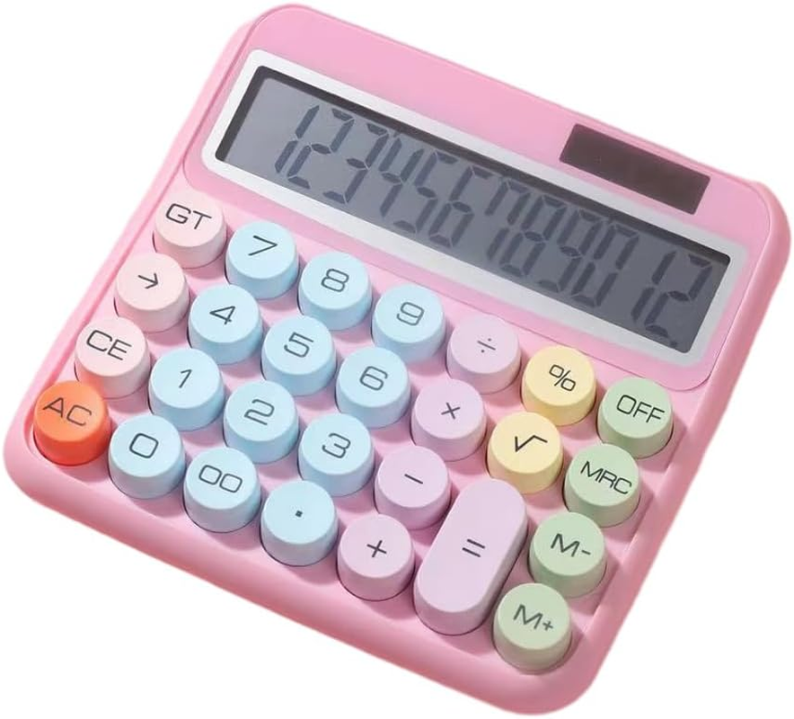 Mechanical Calculator 12 Digit Large LCD Display Big Round Button 15°Tilt Scr... - Picture 12 of 16