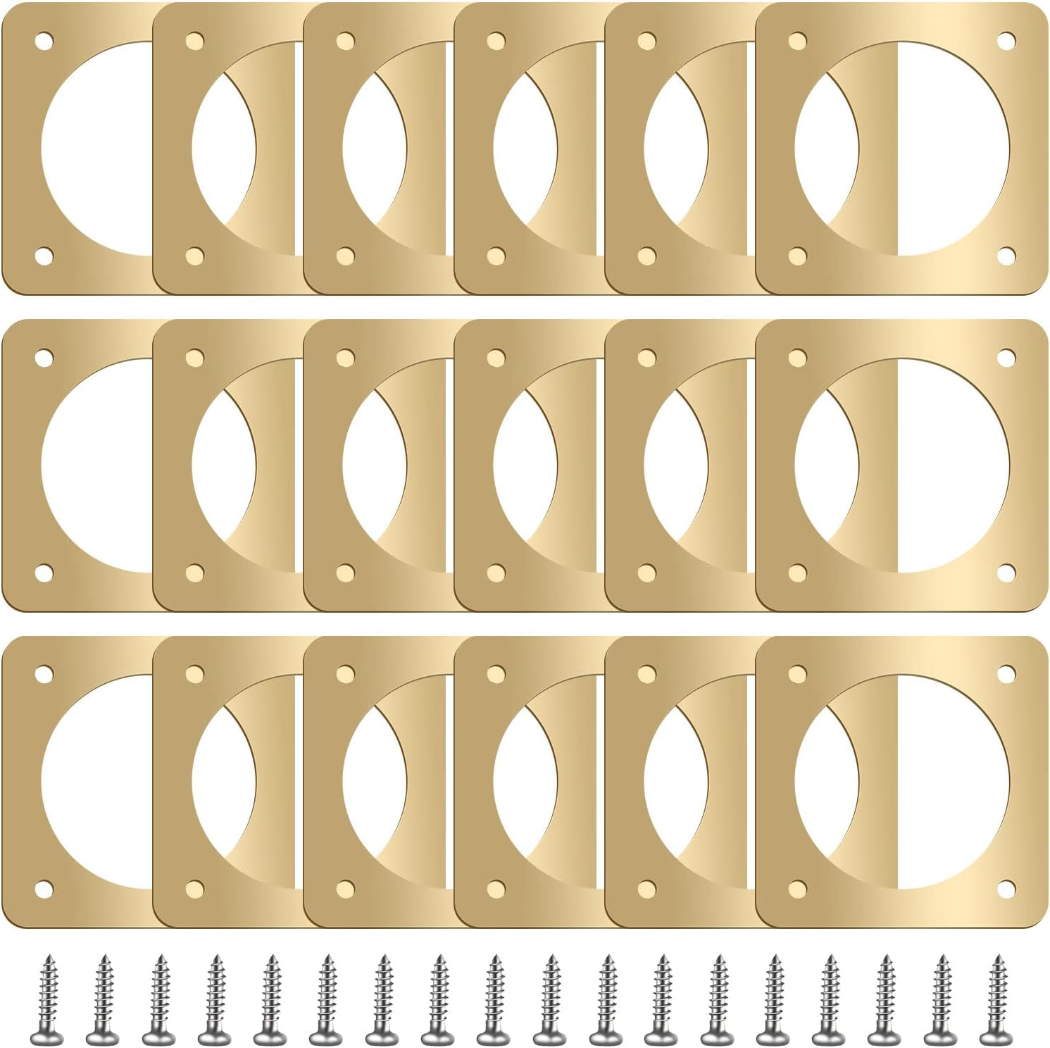 18 Pieces Metal Bird House Guard Portal Bird House Hole Protector with Copper Opening Protector Guards for Eastern Bluebird Rooms Sparrow Houses(1 1/2'' Opening)