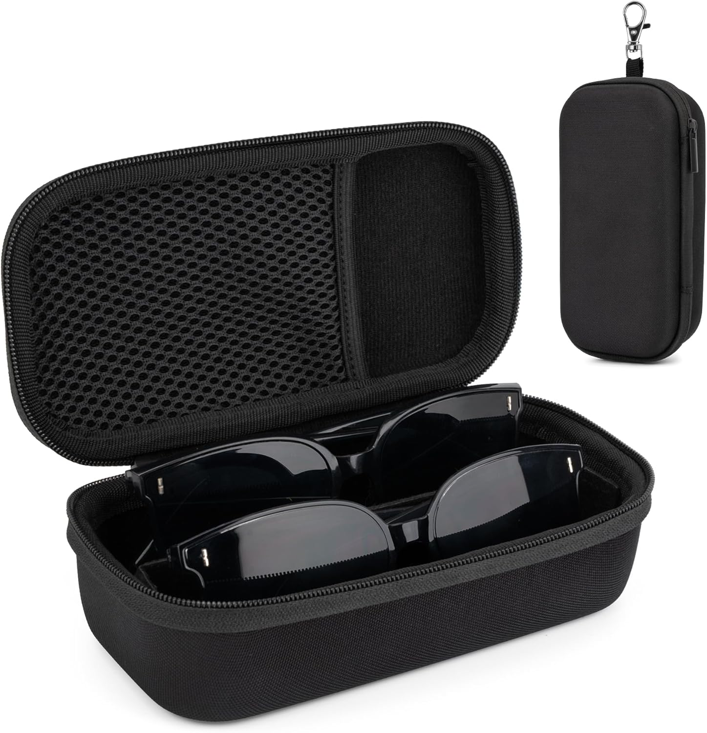 Double Eyeglasses Case, Hard Shell Dual Glasses Case Travel Sunglasses Organizer for Men Women