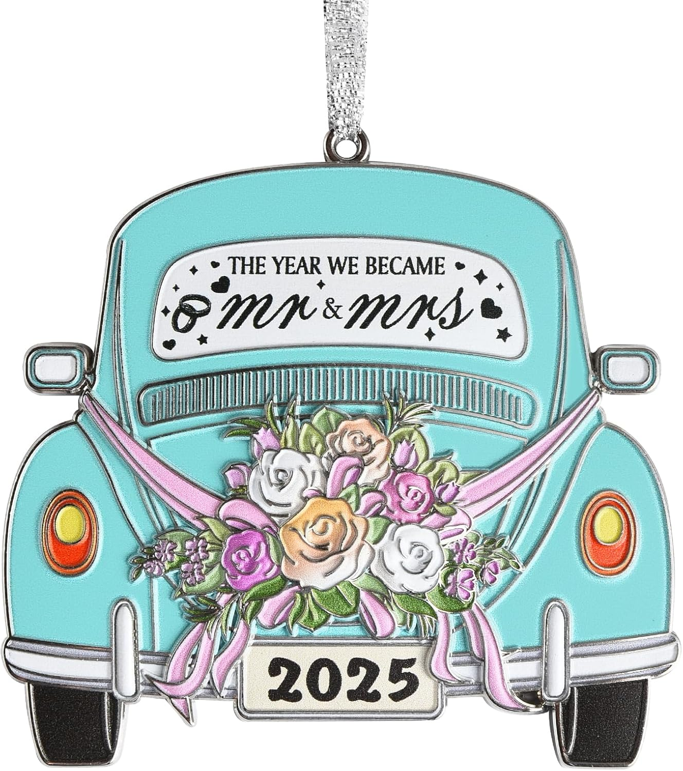 Wedding Gifts for Couples 2025, Mr and Mrs Gifts, Wedding Gift Ideas for Newly Wed Couple, Bride, Bridal Shower, Future Mr & Mrs - Just Married Metal Hanging Ornament 2025