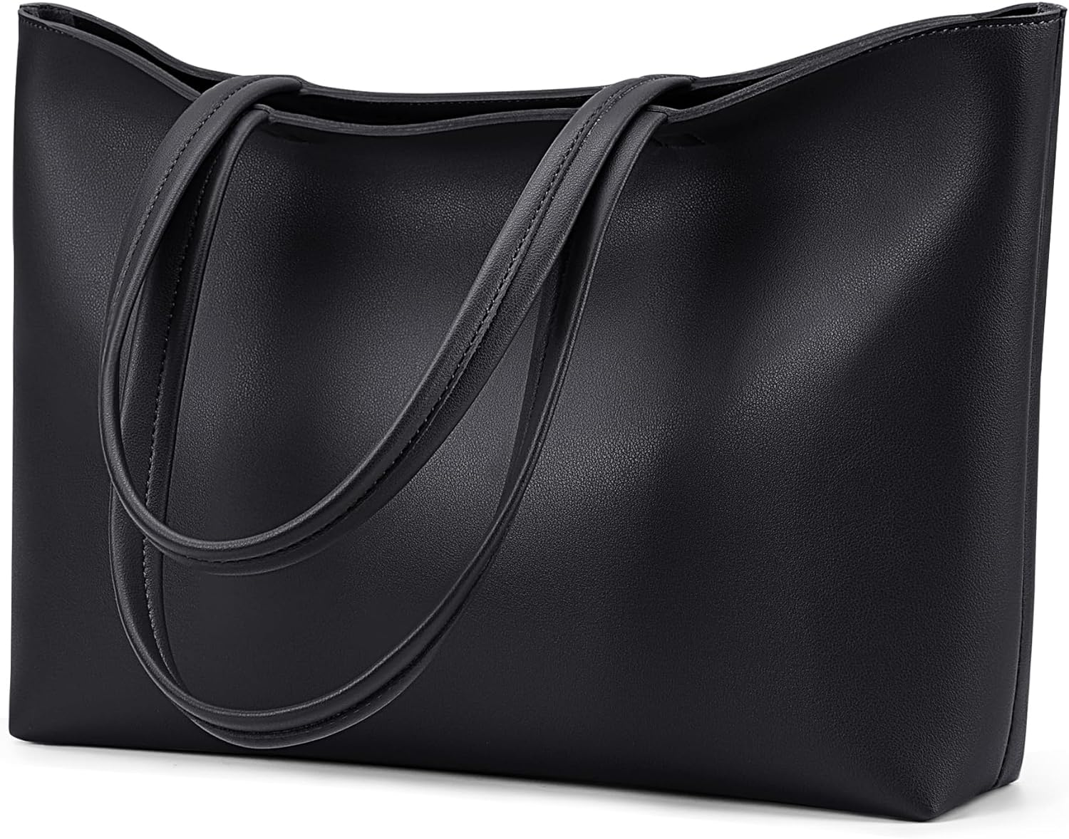 KALIDI Tote Bag Zipper Shoulder Bag Faux Leather Purses Satchel for Women Large Casual Handbag Work Dating College