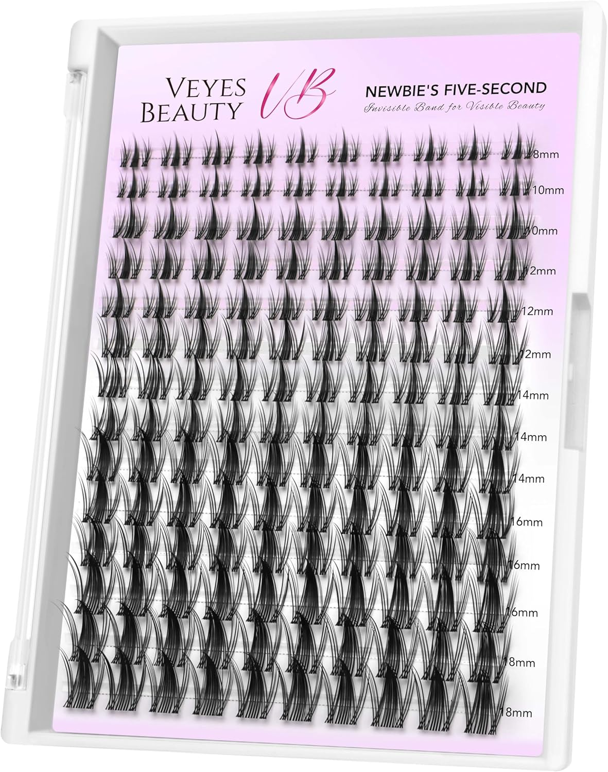 Lash Clusters Eyelashes Cluster Newbie's Five-Second Layered Eyelash Clusters False Eyelashes Mixed Length Fluffy (Manga, 8-16mm)