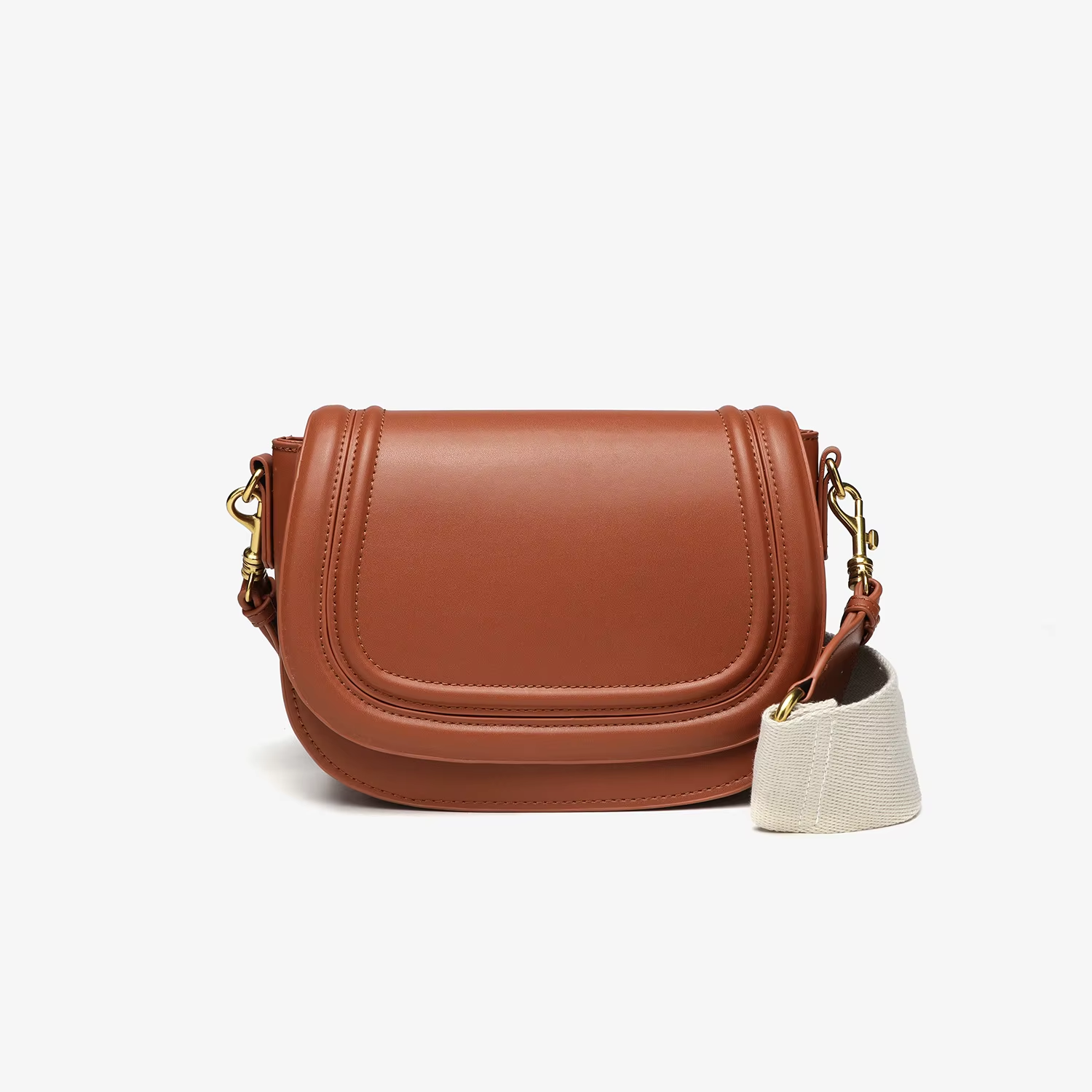 ALC0046 2025PU Leather Small Size Ladies Handbag Classic Crescent Design with Woven Strap Large Capacity