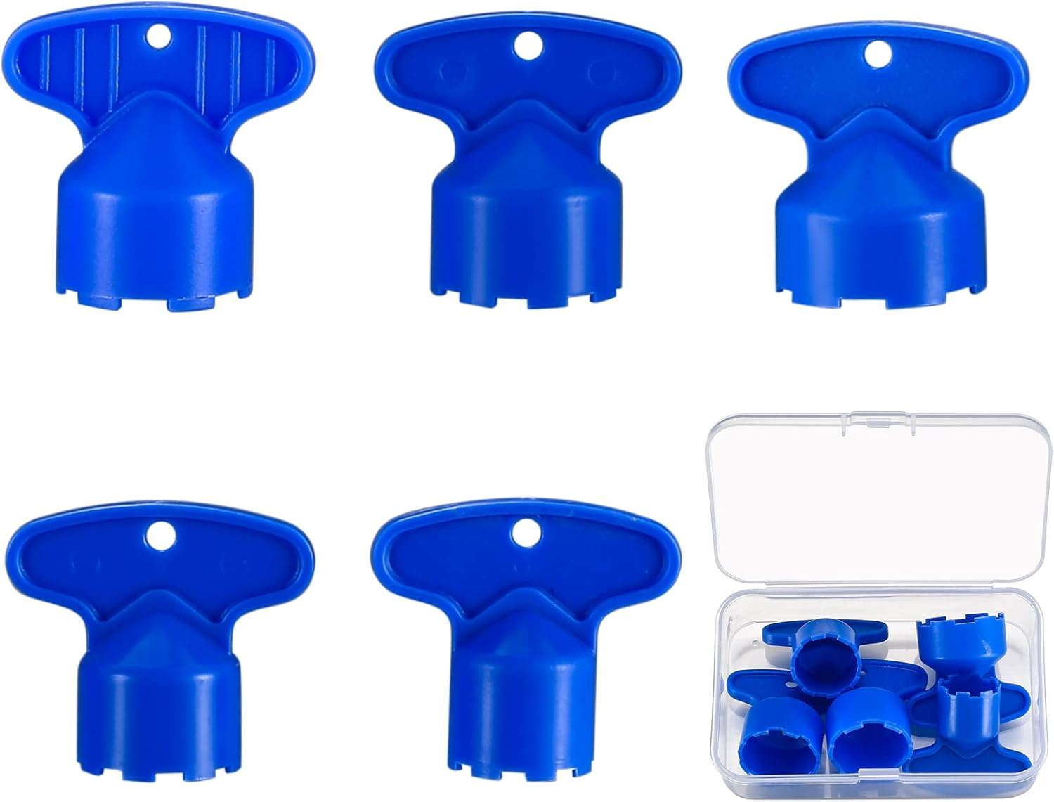 5 Pcs Faucet Aerator Key Removal Wrench Set - Sink Aerator Key Tool for Bathroom & Kitchen, Replacement Aerator Wrenches (16.5/18.5/21.5/22.5/24Mm)