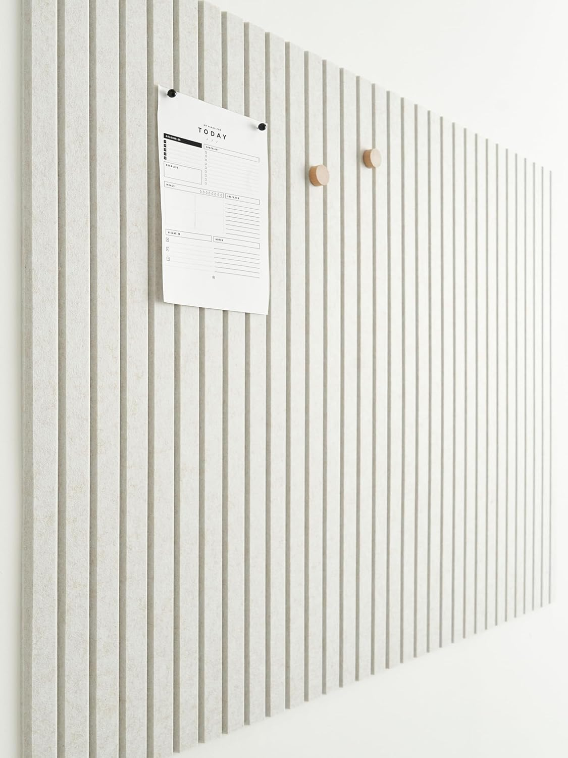 Homodoskey Large Cork Board for Office Black Felt Board - 12-Pack Slat Wall P... - Picture 9 of 13