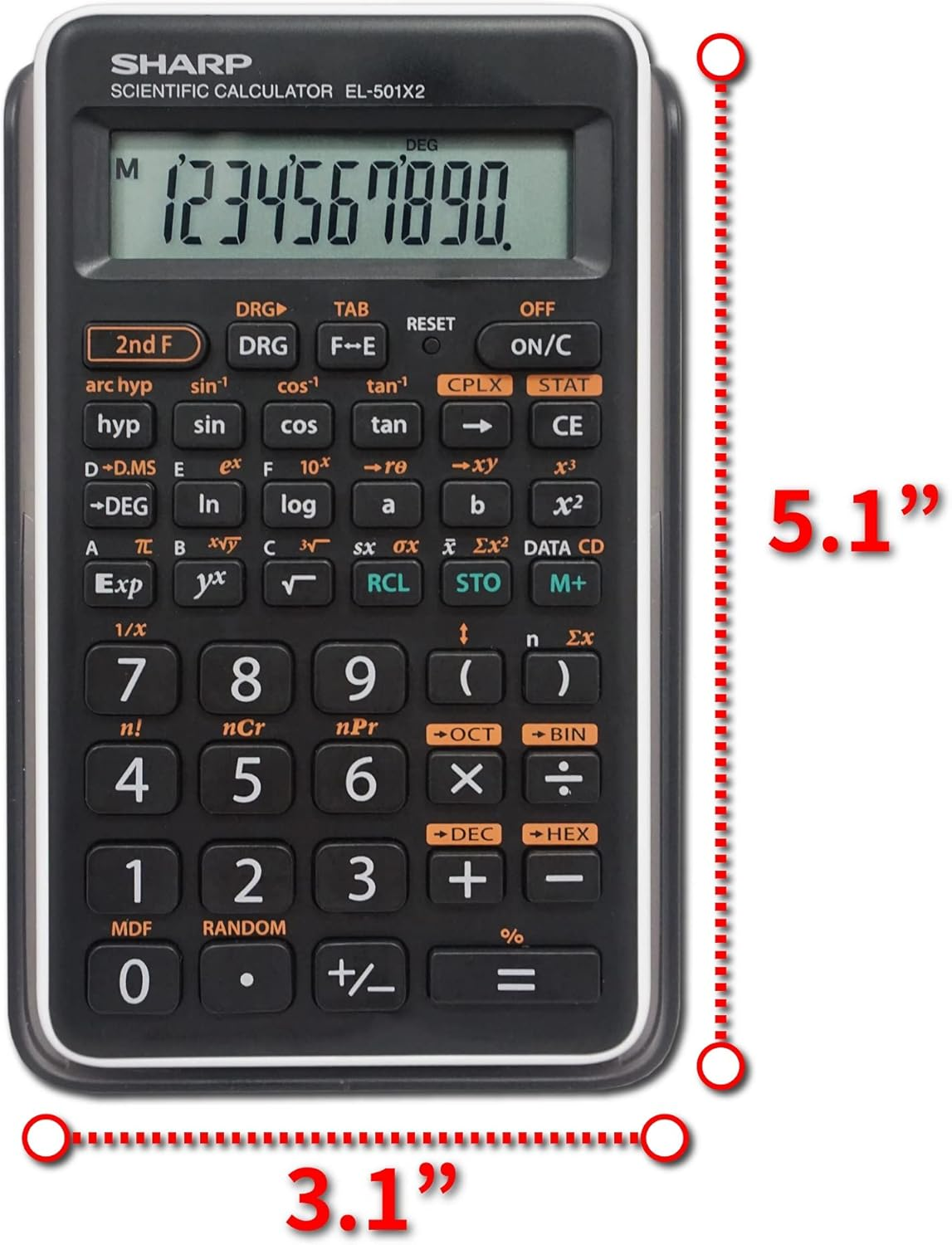Sharp EL501XBWH Engineering/Scientific Calculator - Picture 4 of 13