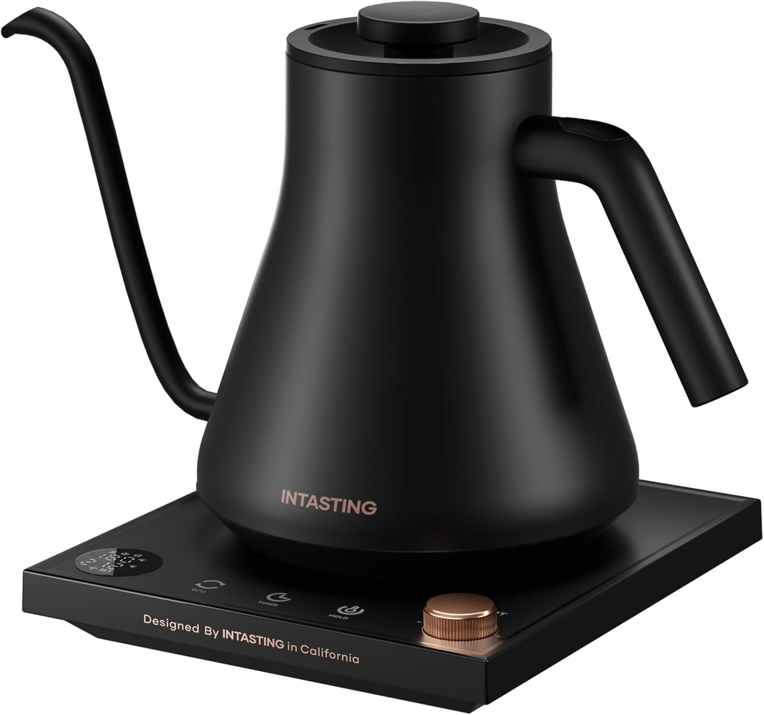 Electric Kettles, Gooseneck Electric Kettle, ±1℉ Temperature Control, Stainless Steel Inner, Quick Heating, for Pour over Coffee, Brew Tea, Boil Hot Water, 0.9L Black