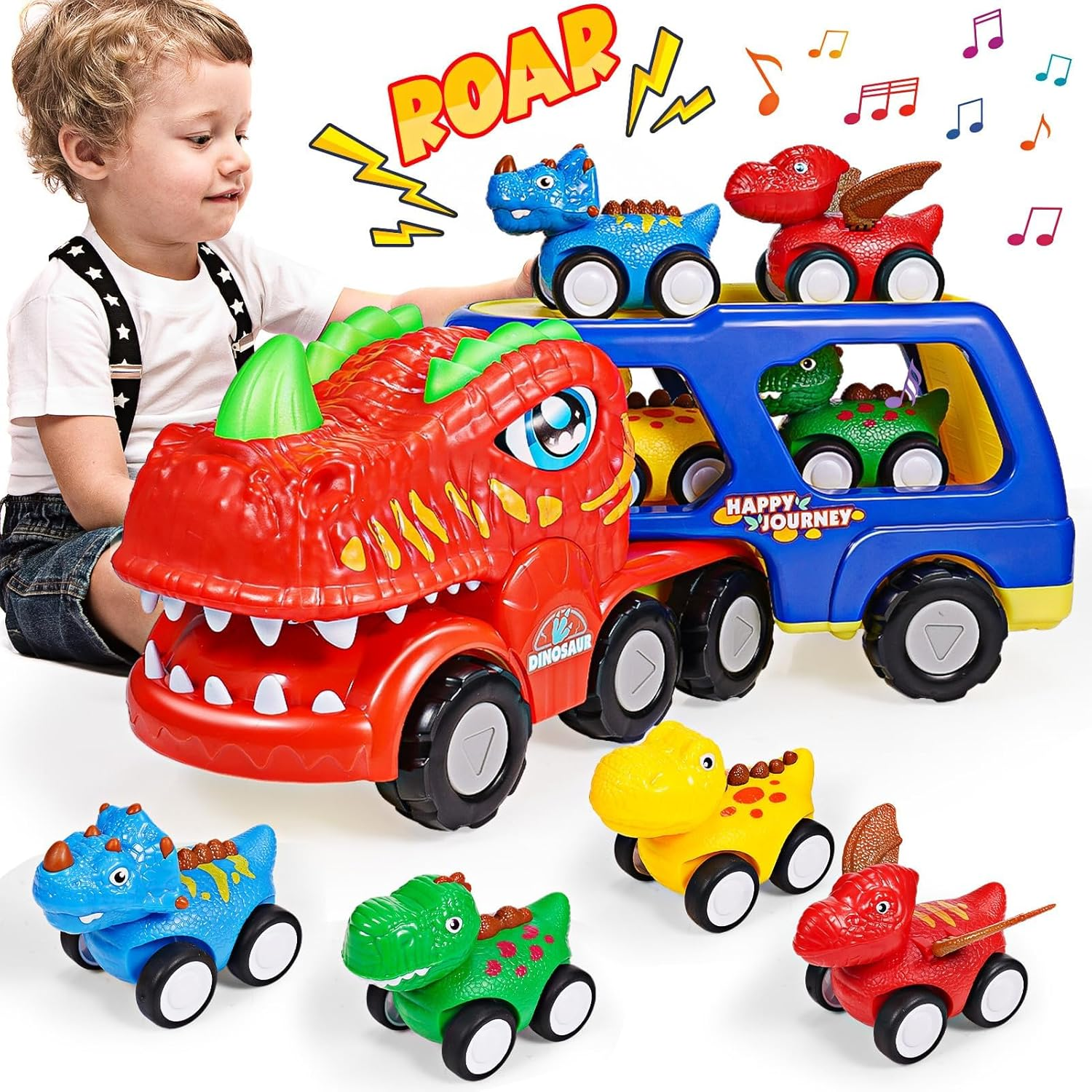 EUTOYZ Dinosaur Truck Toys for 2-4 Year Old Boy, Dinosaur Toys for Boys  Toys Age