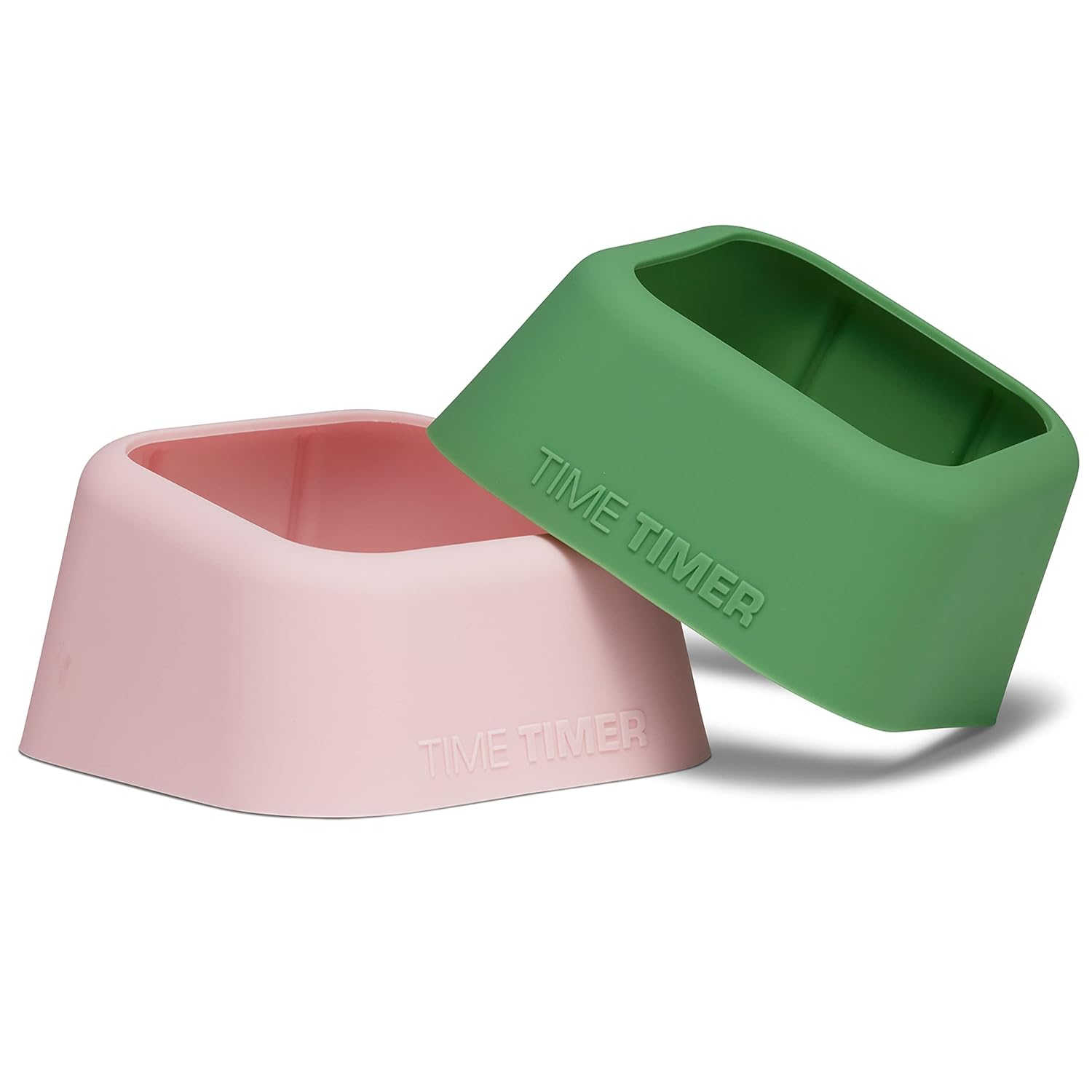 Home MOD Botanical - for Classroom Learning, Homeschool Study Tool, Student Desk Clock and Office Meetings with Silent Operation (2-Pack), Pink & Green