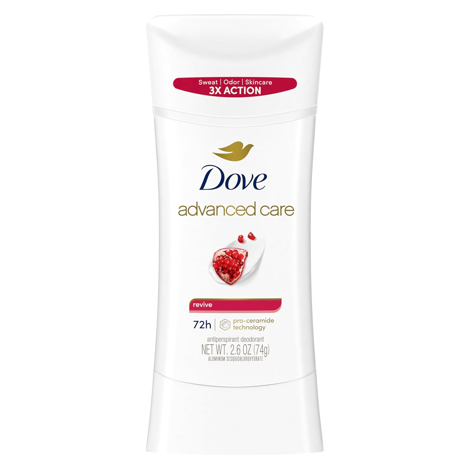Dove Advanced Care Antiperspirant Deodorant Stick Revive to Help Skin Barrier Repair after Shaving by Boosting Skin'S Ceramide Levels 72 Hour Odor Control and All-Day Sweat Protection 2.6 Oz