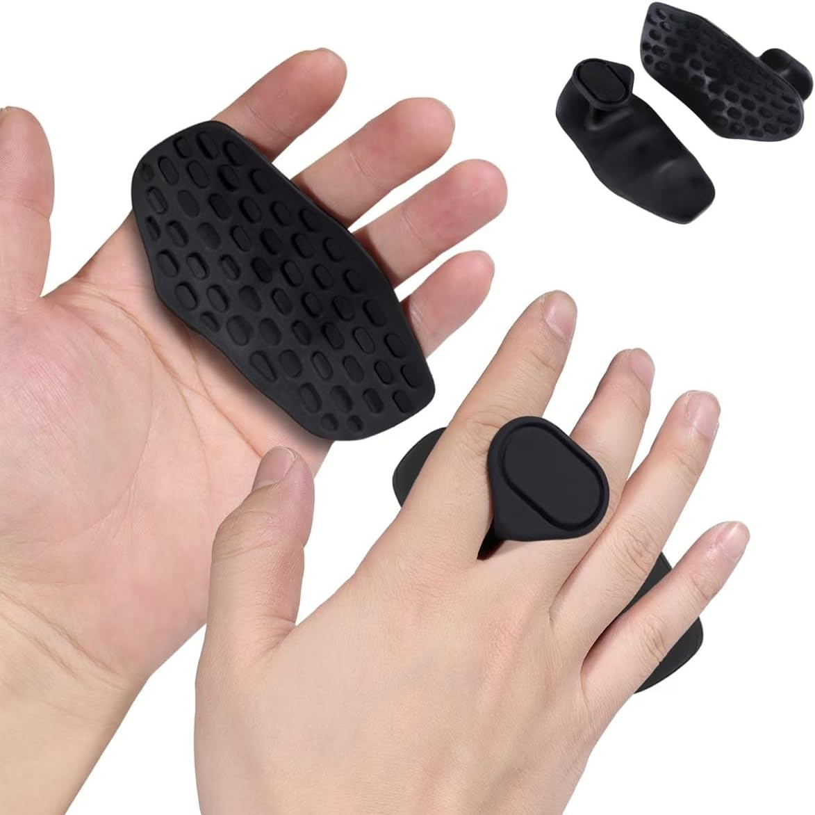 Anti-Slip Workout Grips - Ergonomic Rubber Hand Protector Gloves for Weight L...