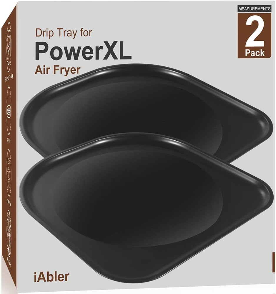 Original Air Fryer Drip Tray for Powerxl, Air Fryer Replacement Drip for Powerxl 10 Qt Vortex Air Fryer Pro, Pro Plus, 6Qt Power Airfryer Pro, Oven Deluxe,Oven Pro, 8Qt Power Airfryer Pro, Nonstick