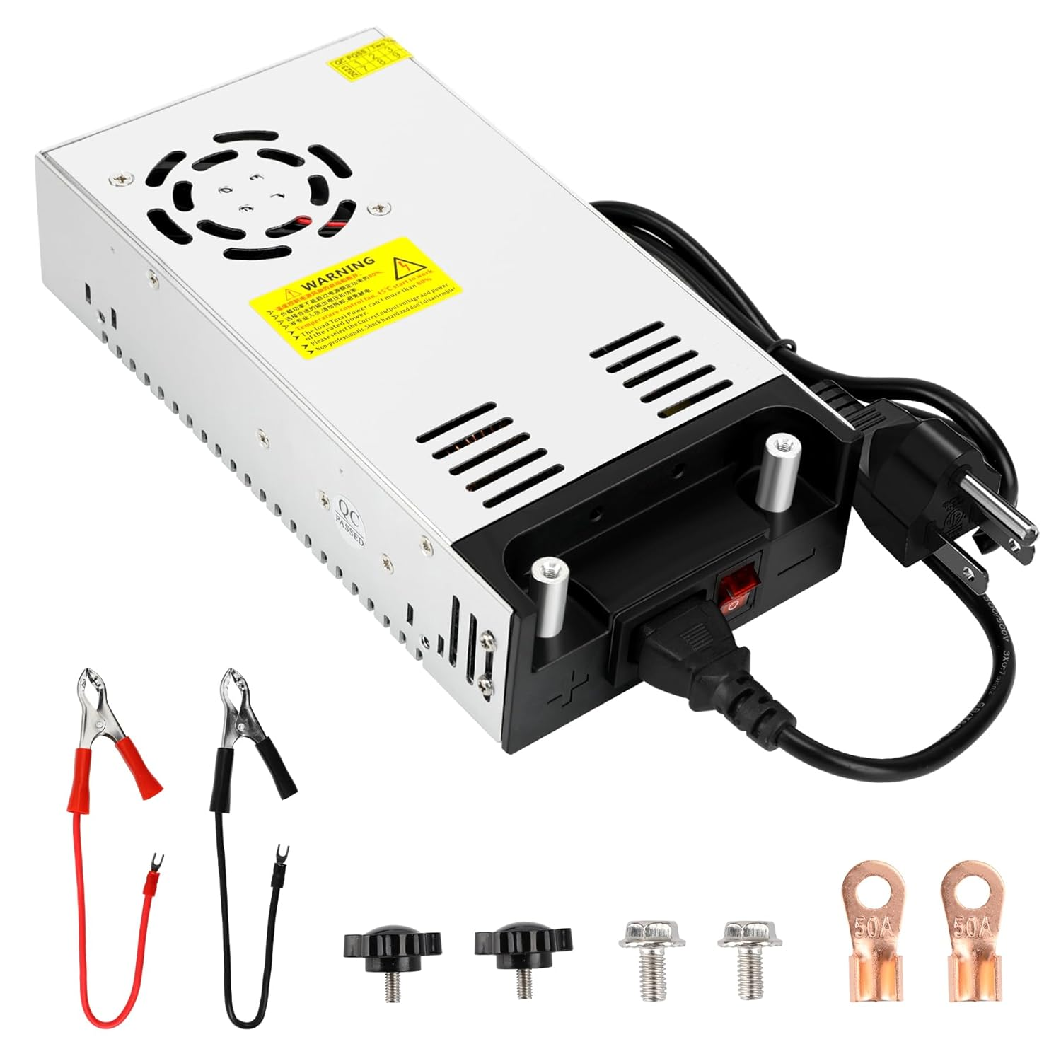 New Version 110V AC to 12V DC Converter 12Volt 50A 600W Power Supply Transformer Adapter SMPS AC to DC Converter Switch Power Supply Max 50A 600W