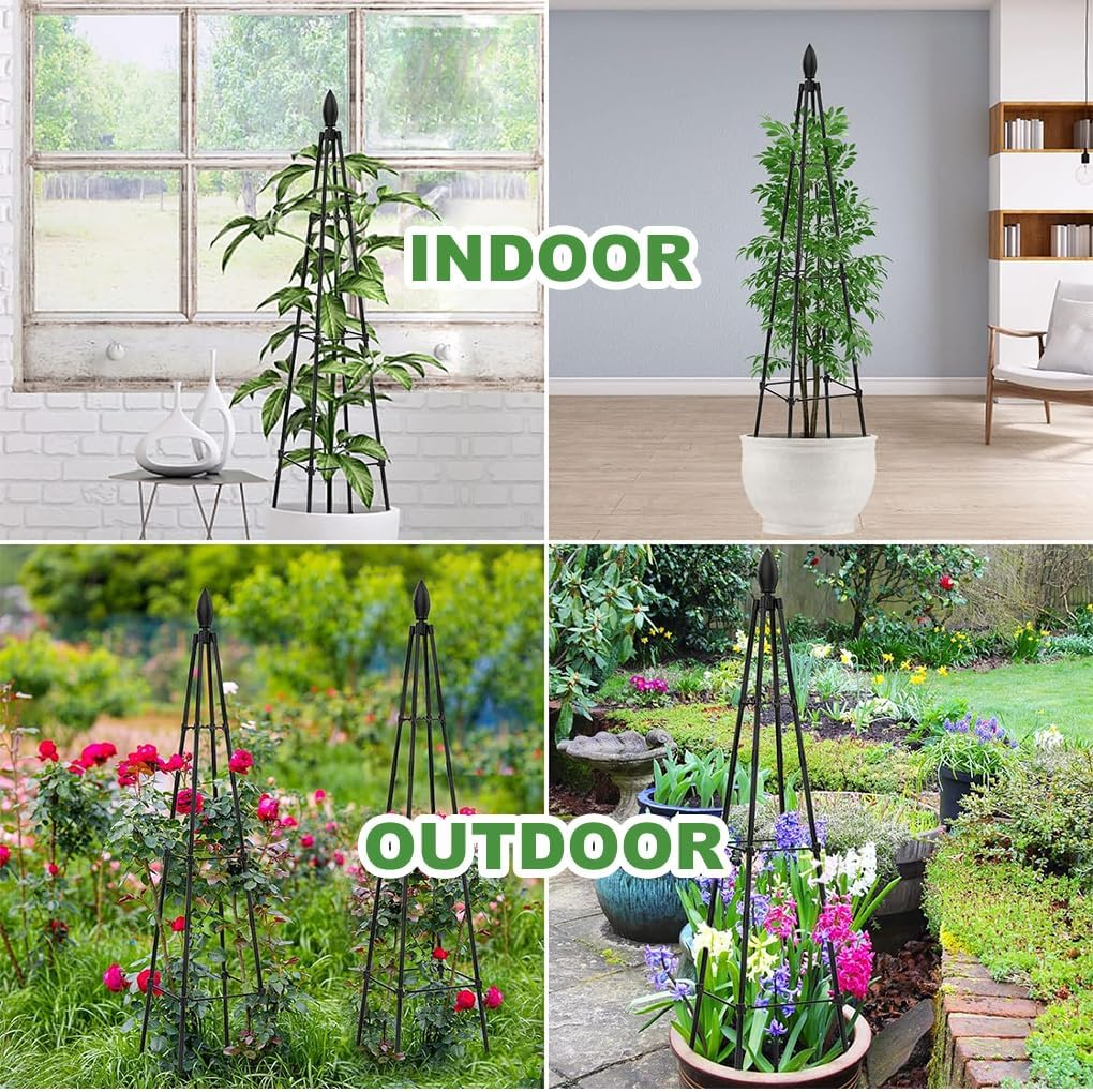 SpringUp 160CM Obelisk Trellis for Climbing Plants Outdoor, Garden Trellis fo... - Picture 8 of 14