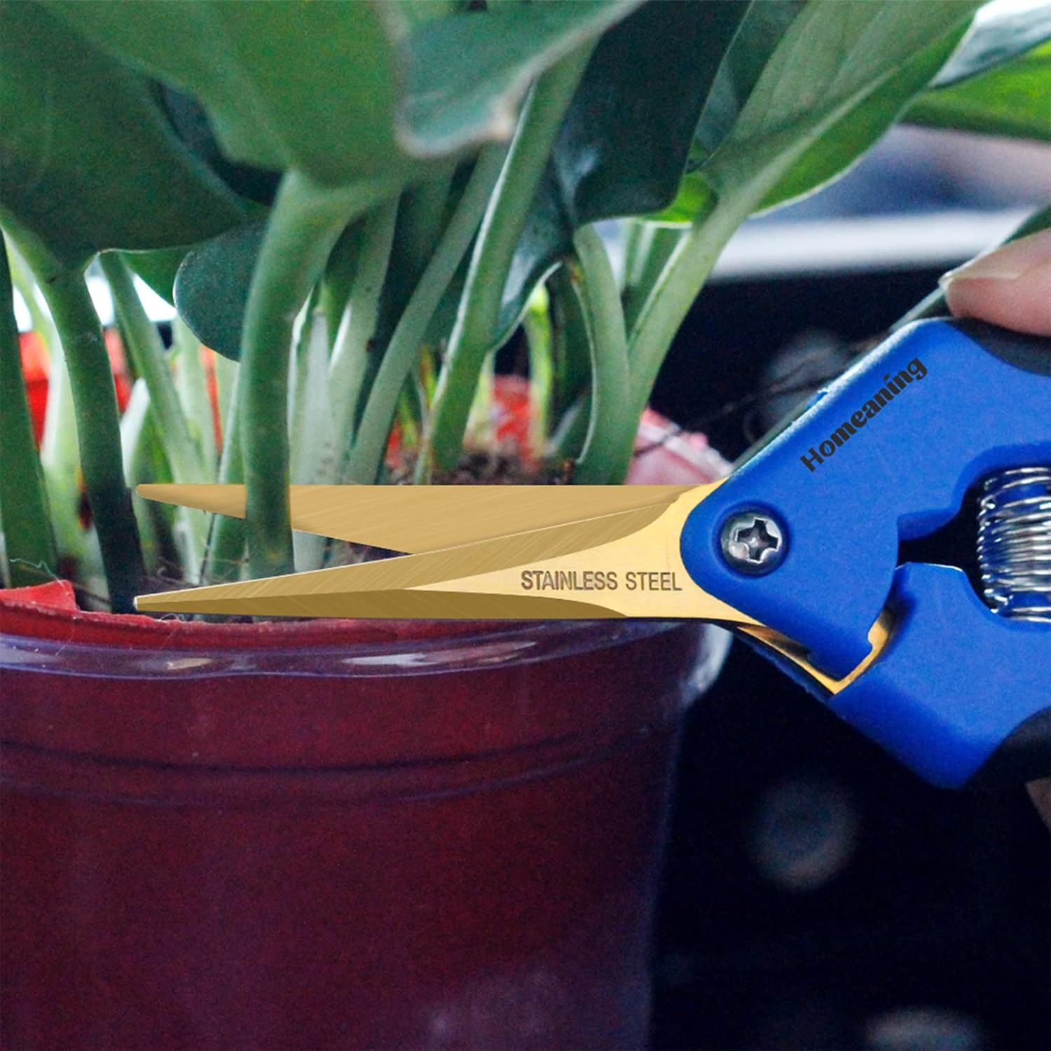 HOMEANING 1-Pack Garden Pruning Shears with Curved Blades Trimming Scissors, ... - Picture 9 of 13