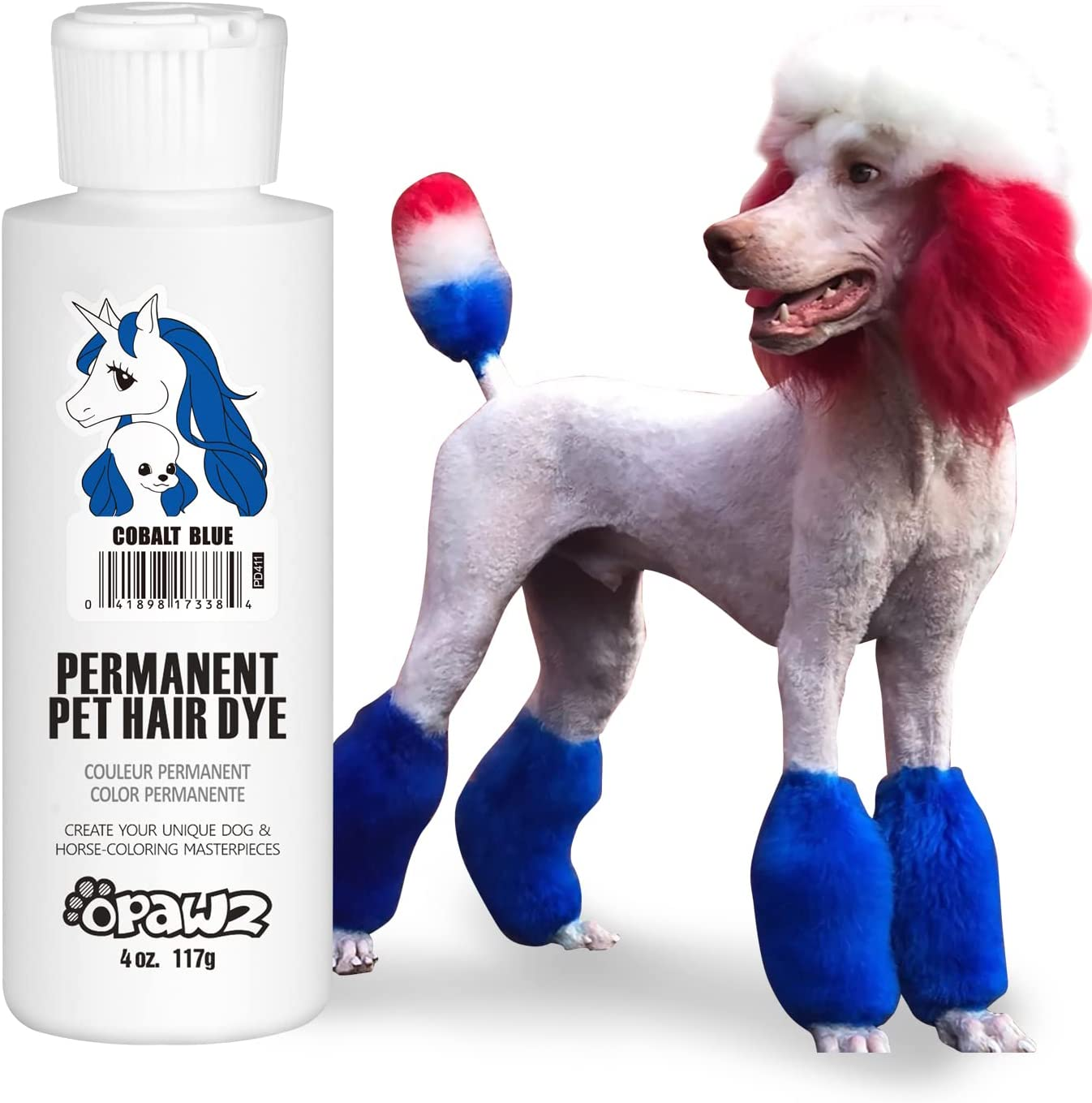 Dog Groomer Blue Dyed Dog Permanent Dog Hair Dye, Pet Hair Dye