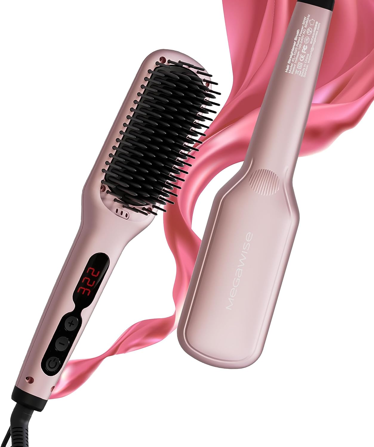 DORADA Plancha Onduladora de Pelo Peine Rizador Profesional Electrico Cabello
