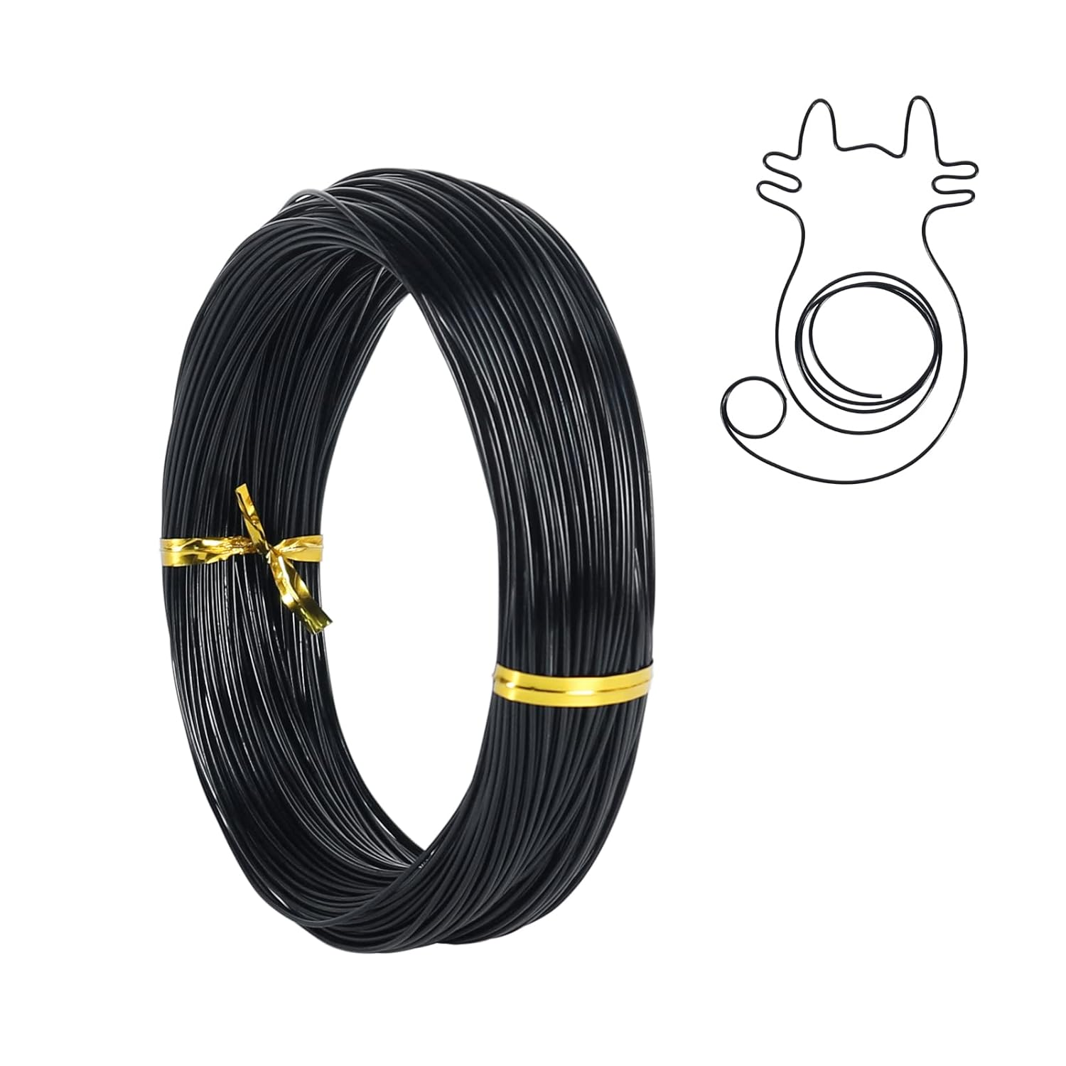 18 Gauge Aluminum Craft Wire, 165 Feet 1mm Bendable Metal 18 Gauge, Black