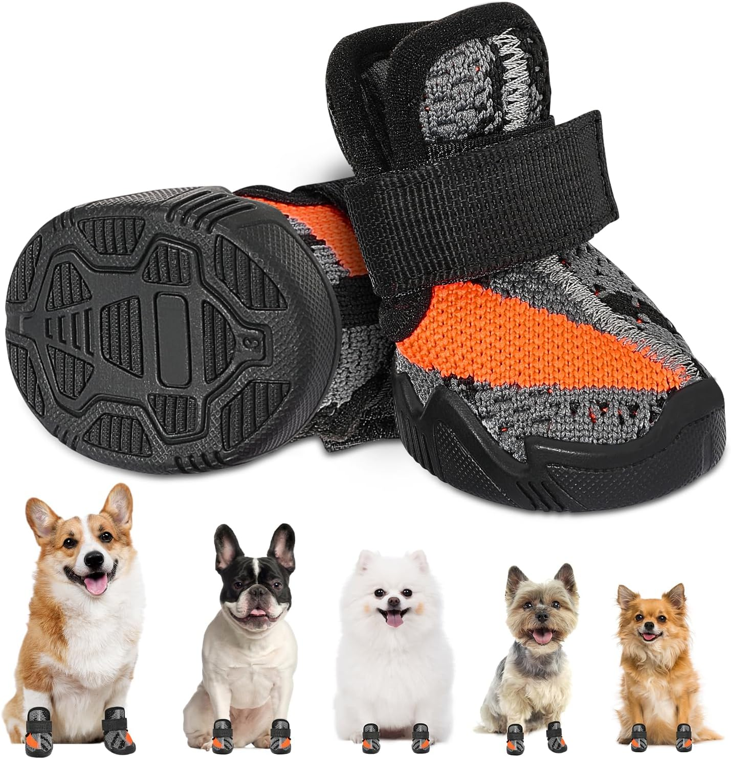 AUTOWT Dog Boots, 2 PCS Breathable Dog Paw Protector, Dual Outdoor Non-Slip D... - Picture 10 of 18