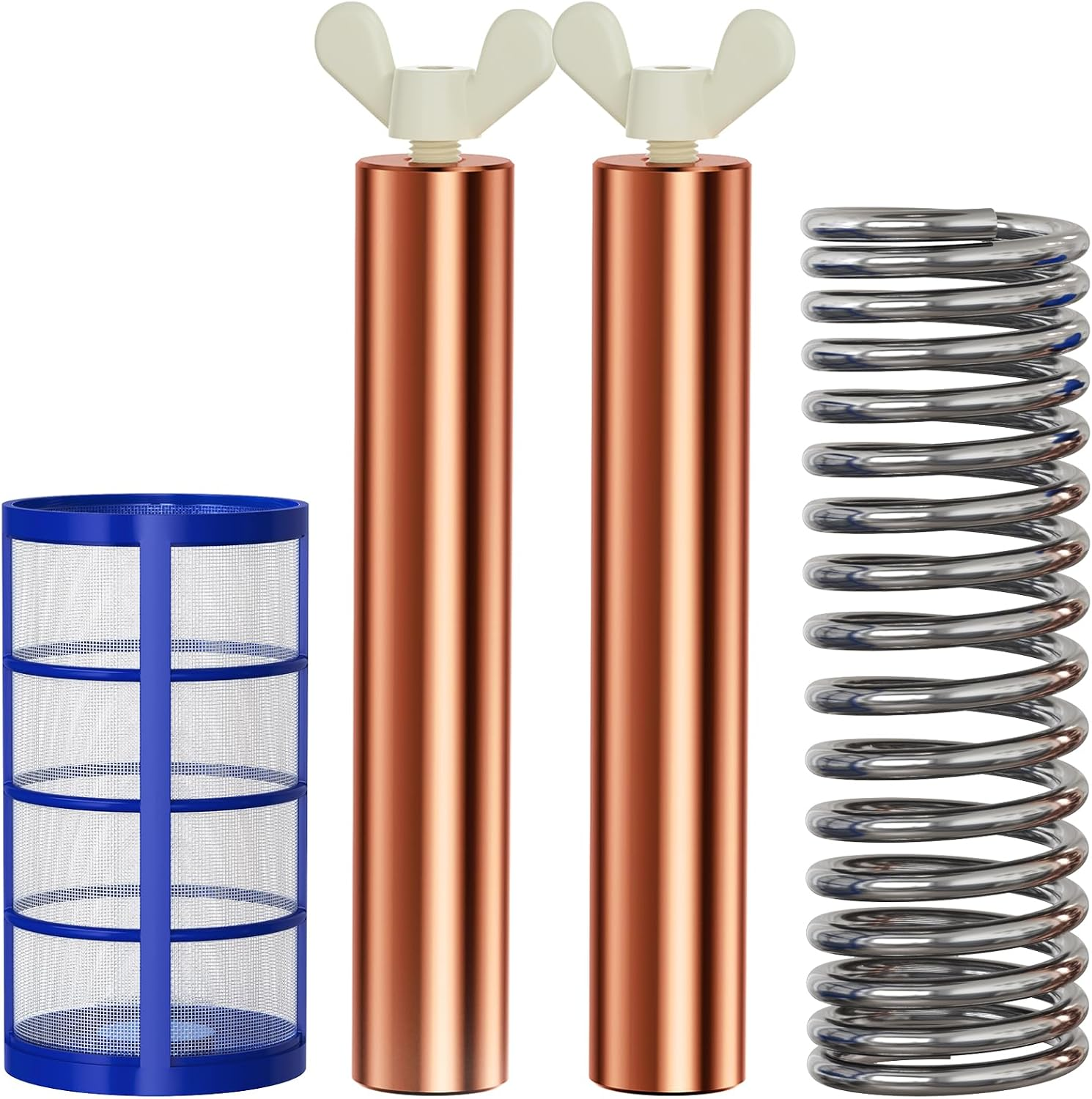 Pool Ionizer Copper Replacement Kit  2PCS Replacement Copper Anodes 4.13 X 0.71 Inch Universal Fit for Solar Ionizer, Complete Set with All Accessories