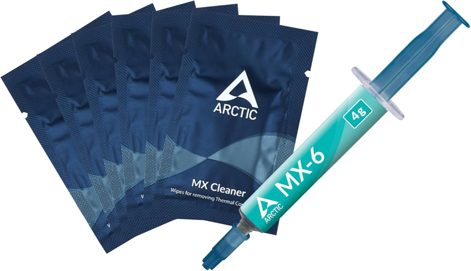 MX-6 (4 G, Incl. 6 MX Cleaner) - Ultimate Performance Thermal Paste for CPU, Consoles, Graphics Cards, Laptops, Very High Thermal Conductivity, Long Durability, Non-Conductive