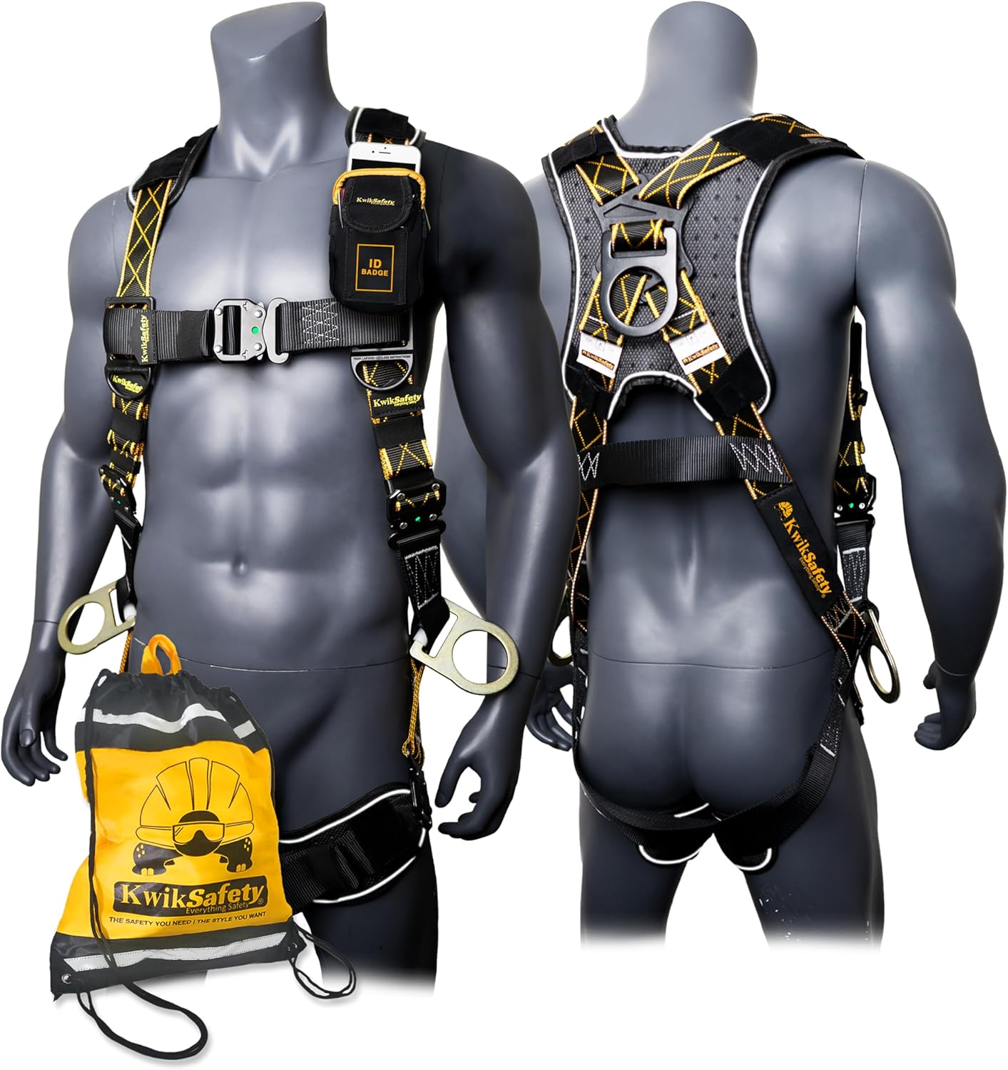 - Fall Protection Safety Harness - Construction & Roofing Fall Arrest Safety Harnesses - ANSI OSHA Compliant
