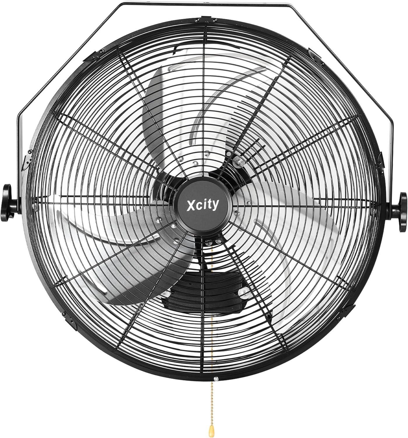 18 Inch Metal Wall Mounted Fan, Max 4200 CFM High Velocity Industrial Fan with 3 Speeds & 360°Adjustable Tilt for Warehouse, Workshop, Greenhouse, Commercial