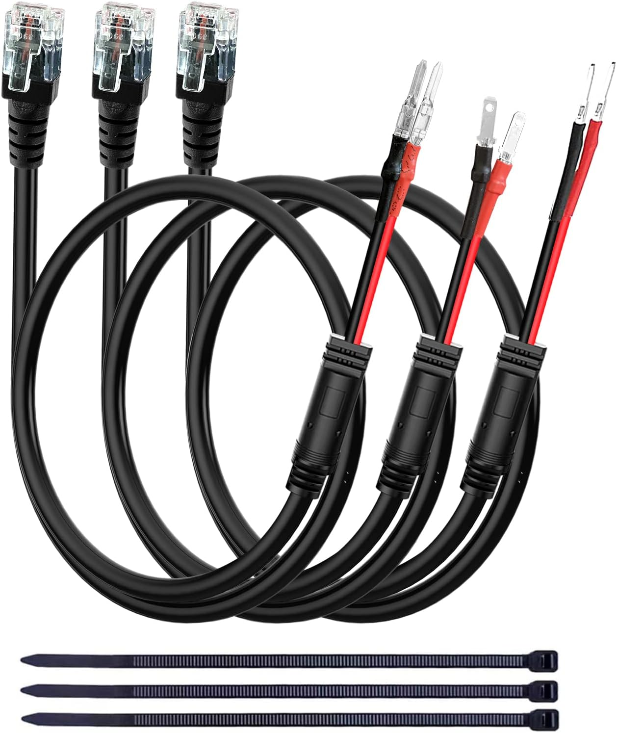 Radar Detector Hardwire Power Cord, Rearview Mirror Plug Cable,With Inline Fuse Holder,Suitable for Uniden Escort Beltronics Valentine One Cobra Whistler Radar Detector,3-Piece Set,13.7'' (RJ11)