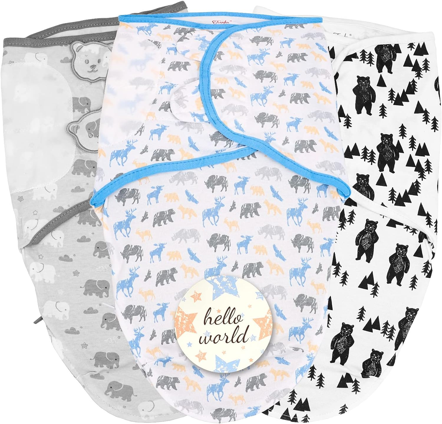 TANOFAR Baby Swaddle Sleep Sacks 3 Pack, Cotton Newborn Swaddle Sack for 0-3 ... - Picture 11 of 13