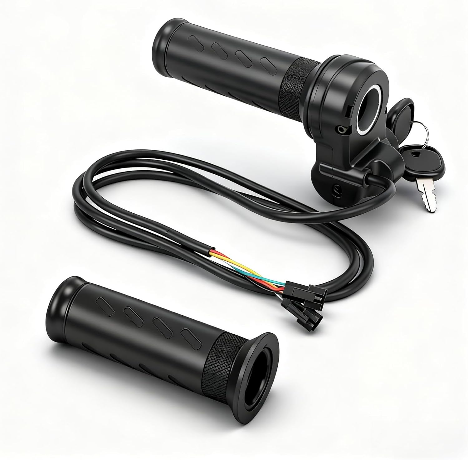 Full Twist Throttle Ridstar Q20, 3-Pin Universal Ebike Throttle Waterproof with 2 Keys, Ridstar Q20 Full Twist Throttle for Upgrading Electric Scooter Trike Accessories Universal Voltage