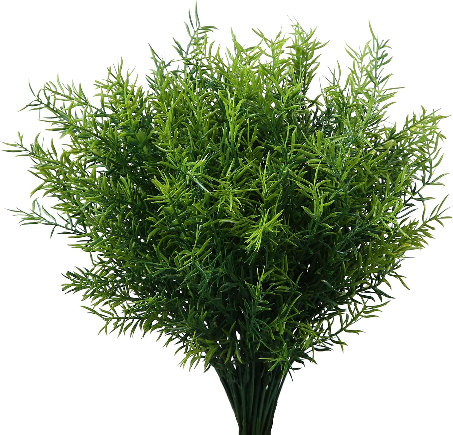 Artificial  Flowers Grass Shrubs 8 Pack No Fade Faux Plastic Flowers Outdoor for Farmhouse Garden Porch Patio Indoor Wedding Decoration Greenery Fake  uv Resistant