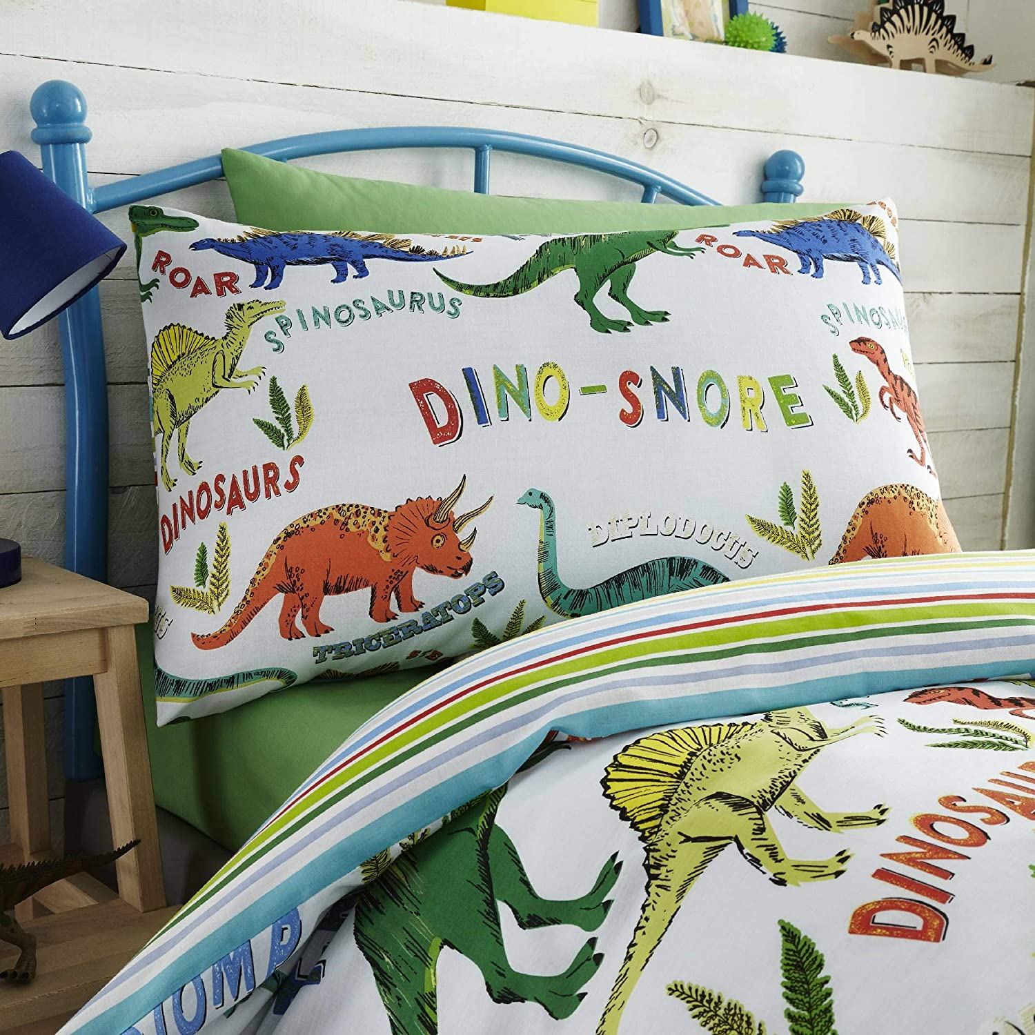 Childrens Boys Girls Dinosaur Park Jurassic T-Rex Dino Green Reversible UK Si... - Picture 4 of 9