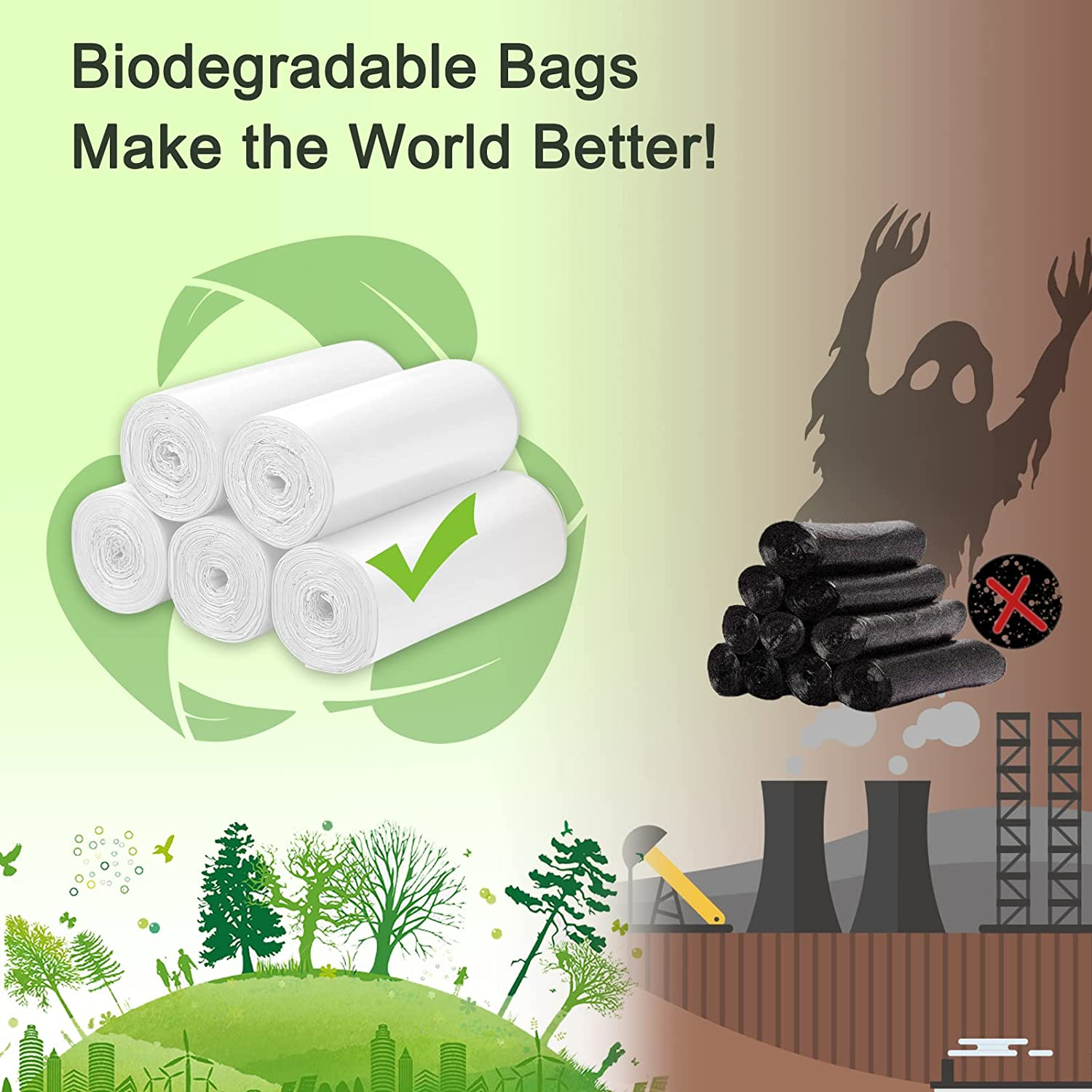 Bin bags 5L,120PCS, Bin Liner For Countertop Bin.Aievrgad Trash/Garbage/rubbi... - Picture 8 of 24