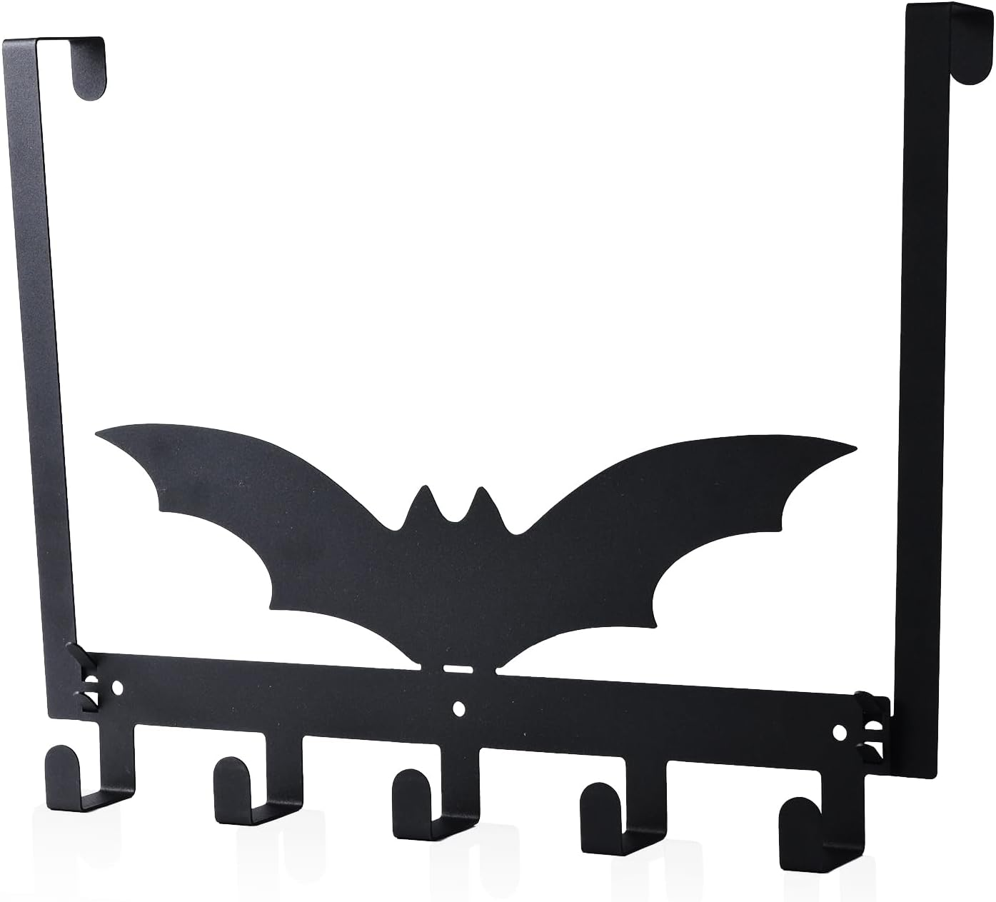 Over the Door Hook Rack: Gothic Metal over Door Hooks - Bat Wall Decor Towel Rack for Bathroom Door Mount or Wall Mount Towel, Hat, Coat, Cloth, Keychain, Bag, Home Organizer,Gothic (Bat)