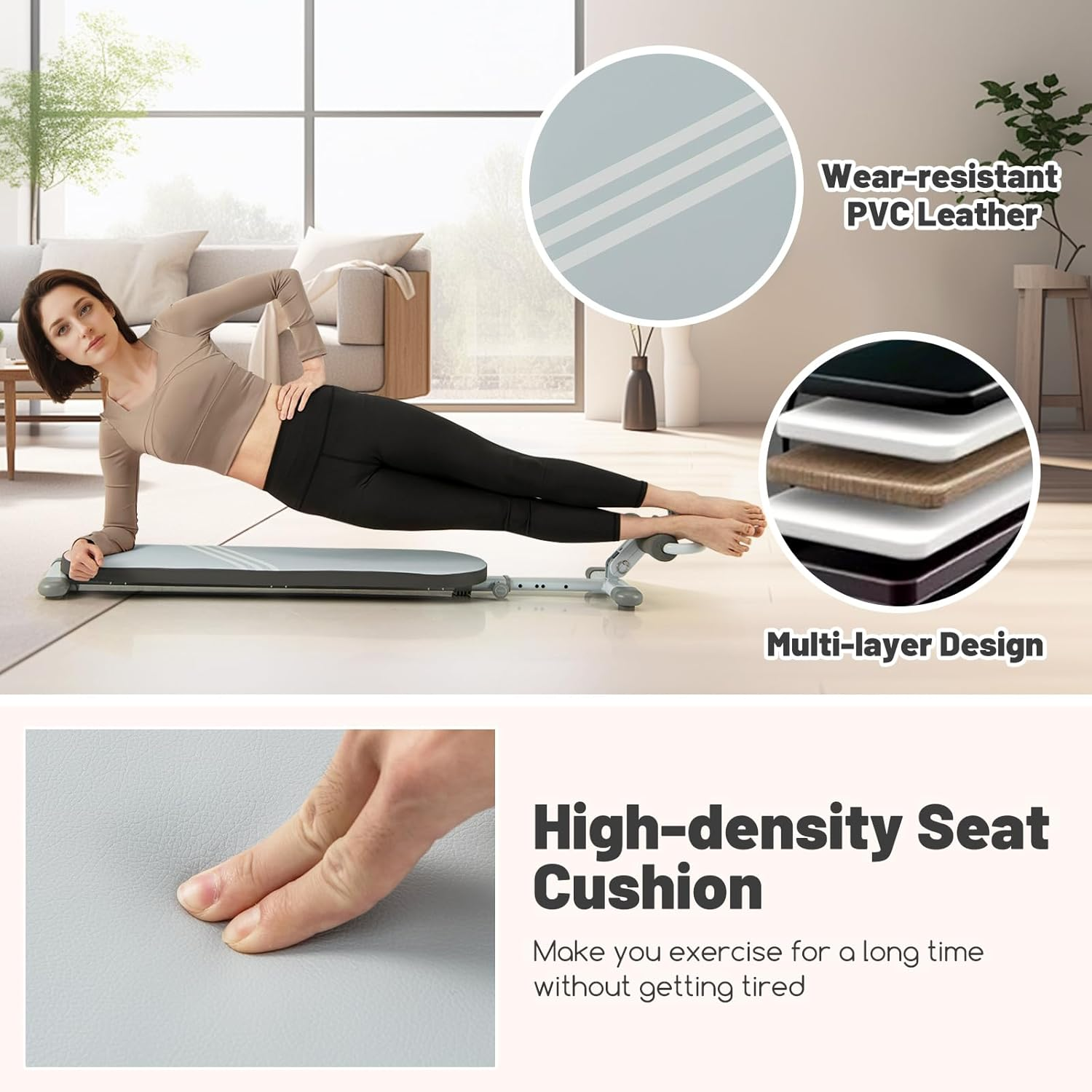 Costway Multifunctional Sit Up Bench, Workout Bench w/3 Gear Adjustable Angle... - Picture 7 of 14