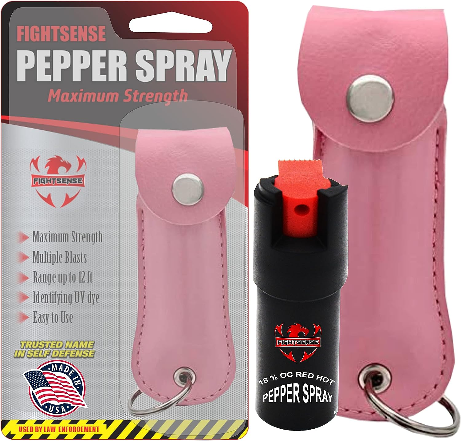 Aerosol de gas pimienta de autodefensa para mujeres con llavero Fuerza de policí