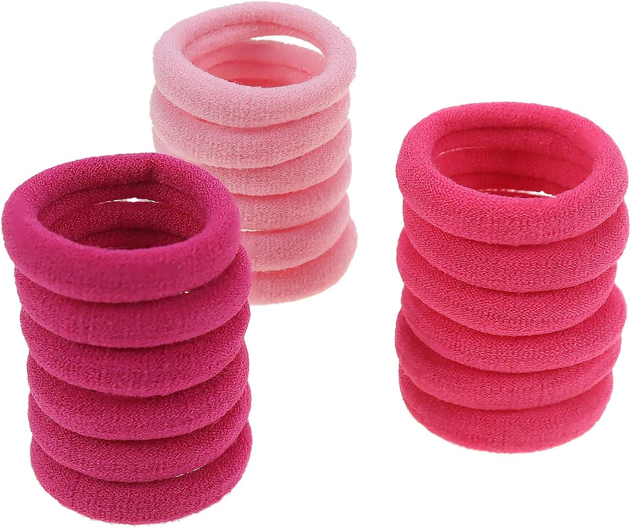100 Pack Pink Color Nylon Elastics Hair Bands for Baby Girls' Small Hair Ropes - Picture 6 of 16