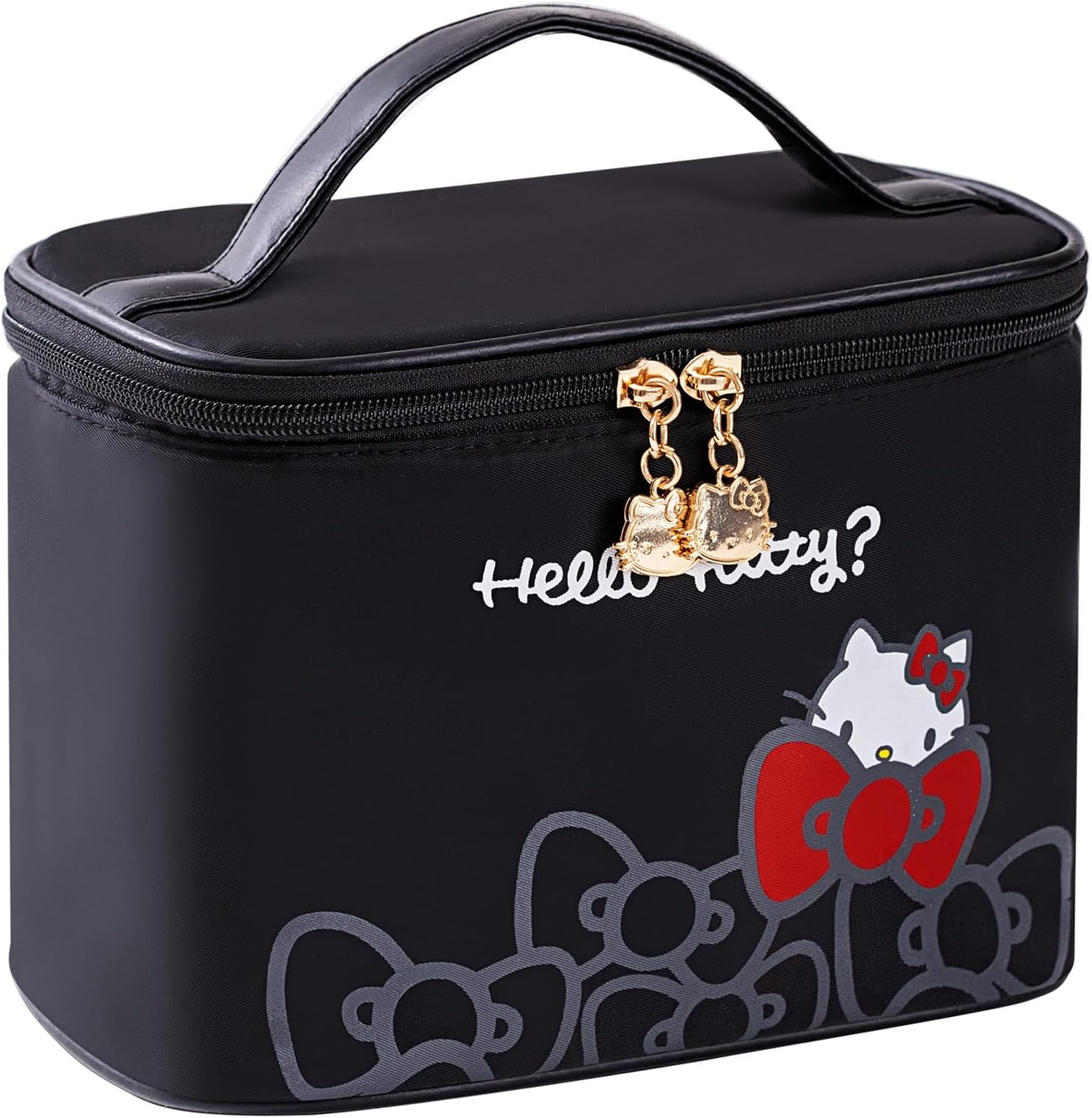 Ambealla Makeup Bag Large Waterproof Cosmetic Bags with Makeup Brush Holder, Cute Printed Makeup Organizer for Women Traveling,Portable Toiletry Bag for Girls