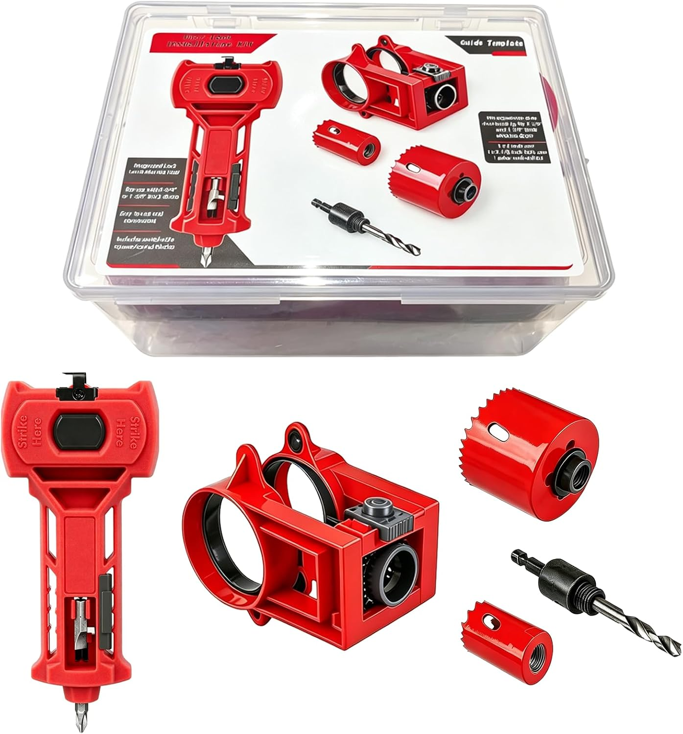 Door Lock Installation Kit, Latch Mortise Tool