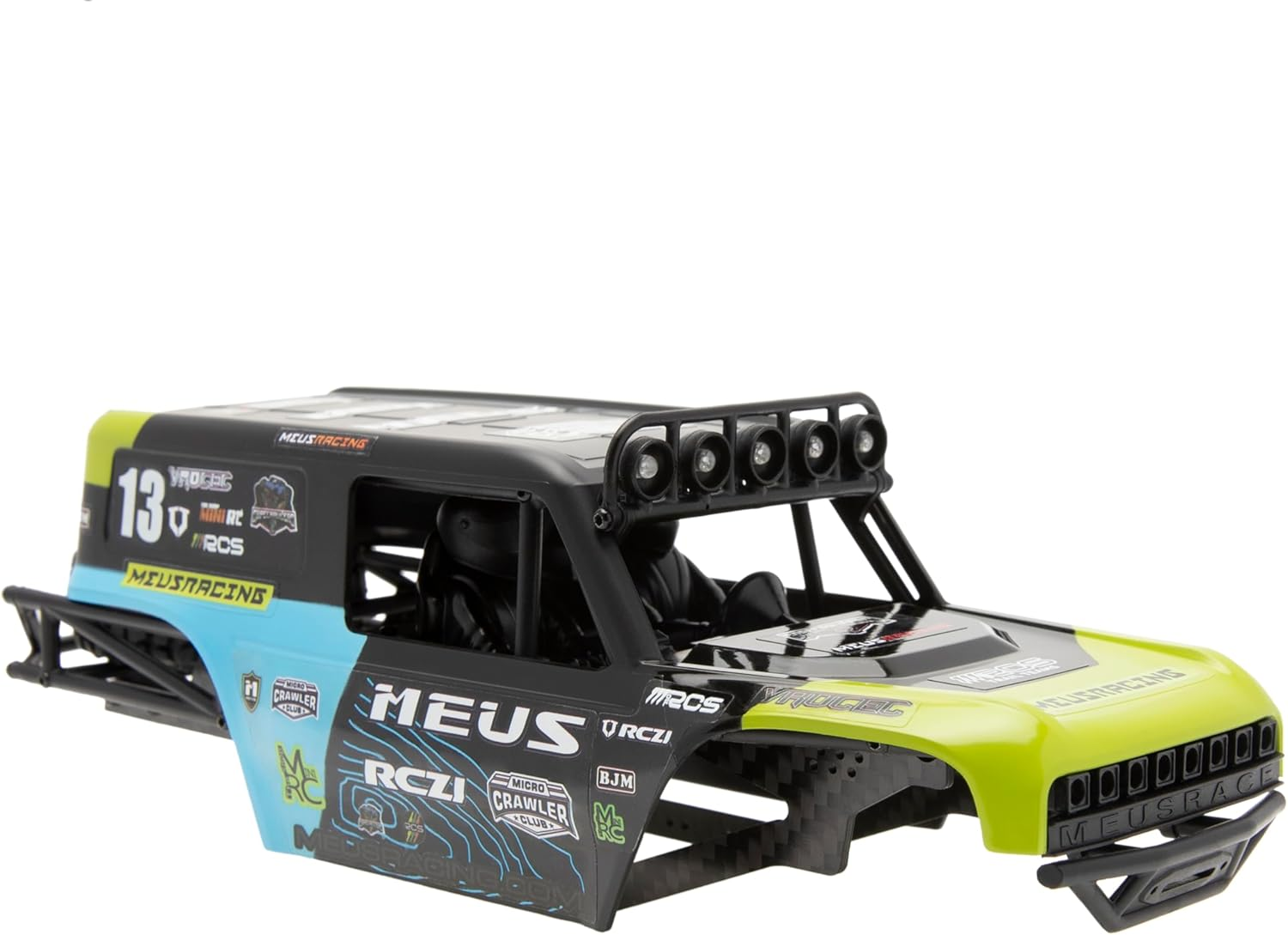 MB24 SCX24 Body 5.2In 132MM Body Shell Abs+Nylon Carbon Fiber Chassis for 1/24 Axial SCX24 Bronco JLU B-17 C10(Green)