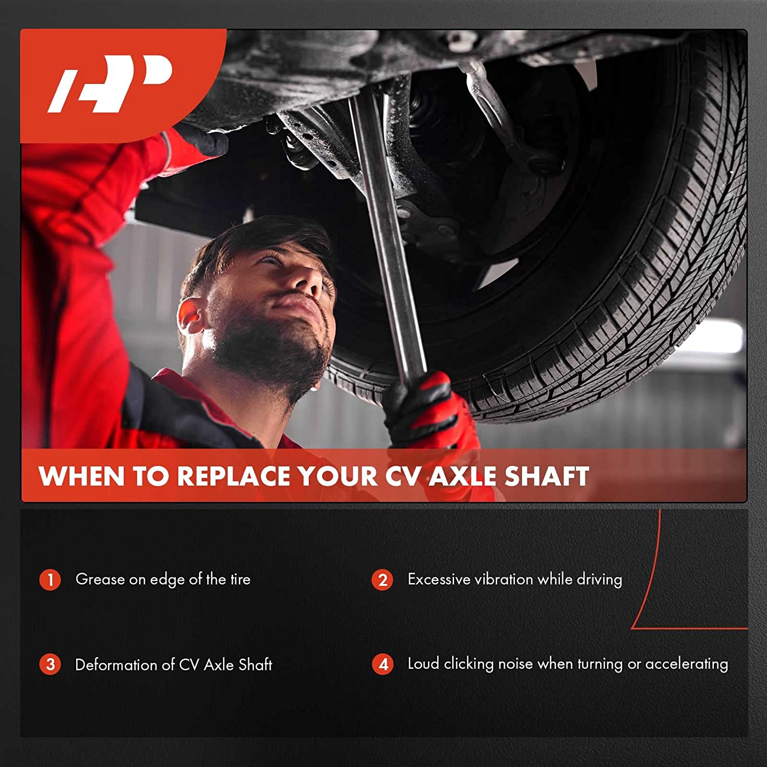 A-Premium Pair (2) Rear CV Axle Shaft Assembly Compatible with Yamaha Grizzly... - Picture 9 of 13