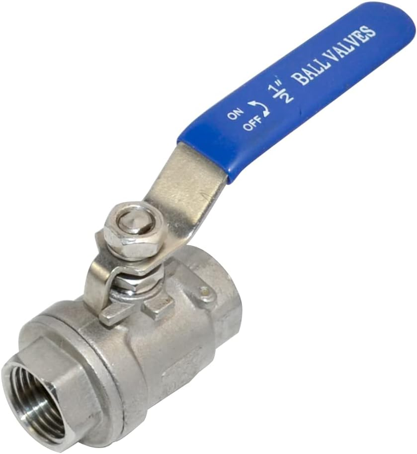 NPT Female 316 Stainless Steel Full Port Ball Valve Vinyl Handle WOG1000 (1/2
