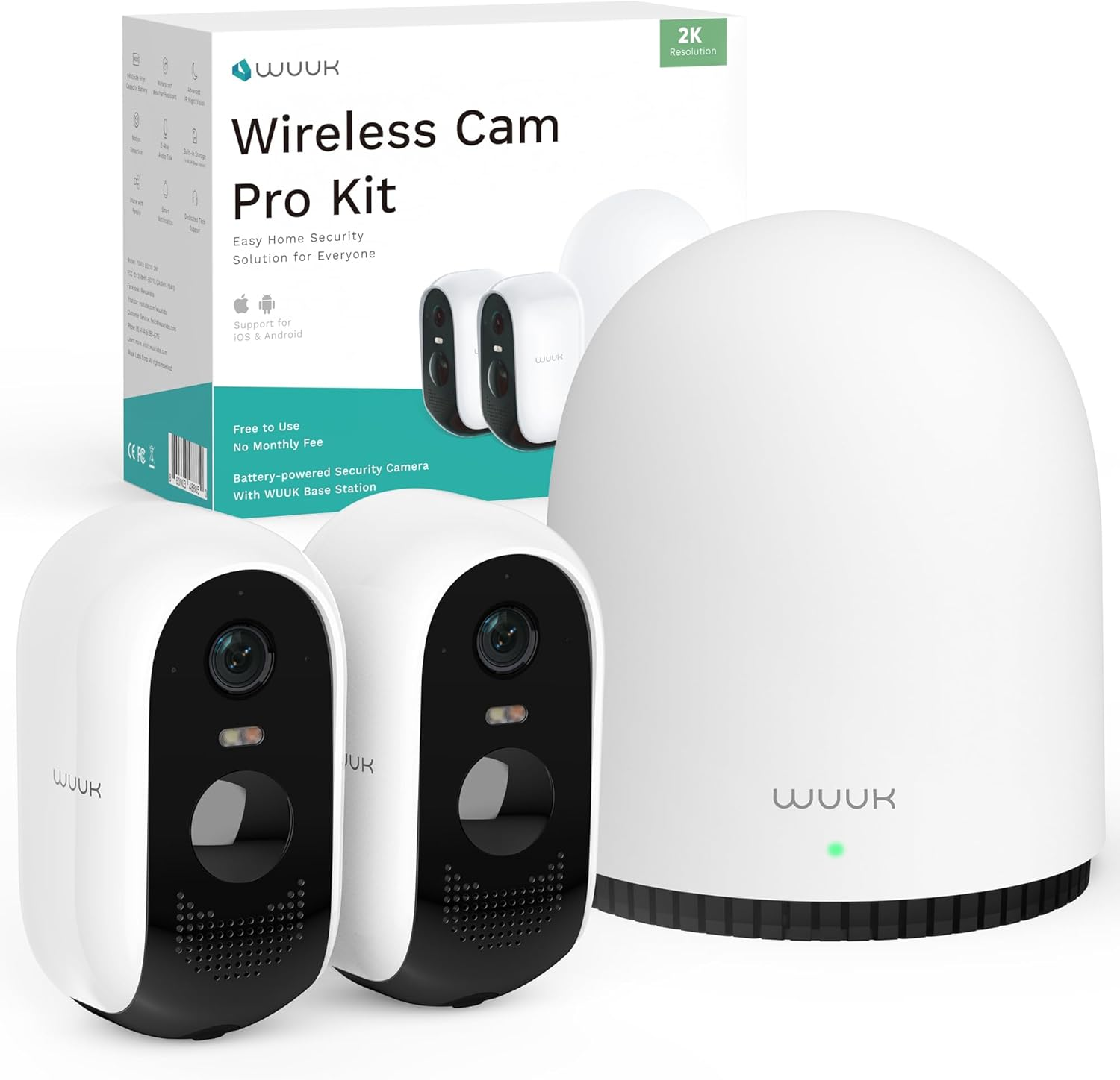 Outdoor Security Cameras Wireless Outdoor 2K, Home Surveillance System