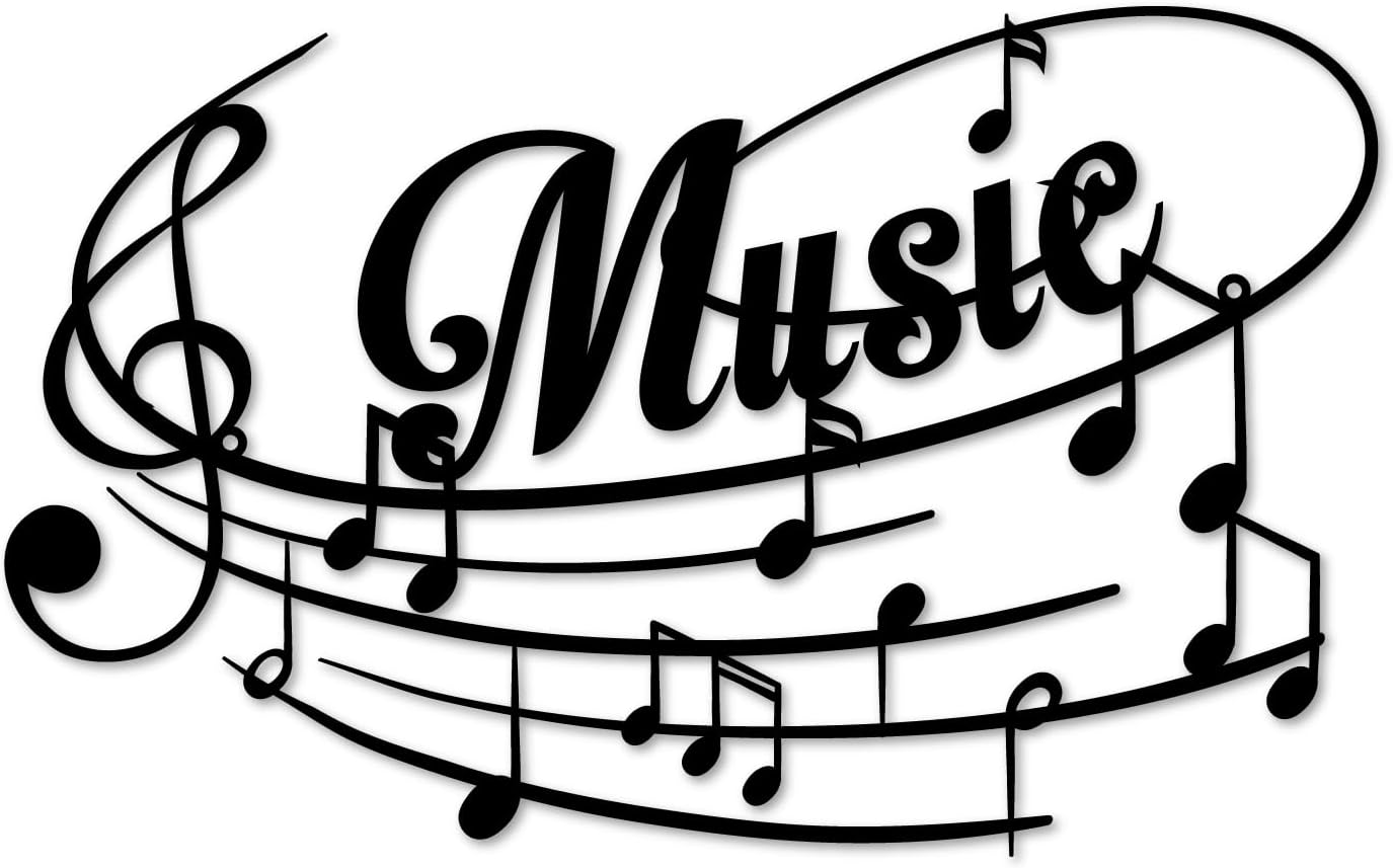 Metal Music Note Wall Art 12x7.4in Hanging Musical Sign for Home Decor