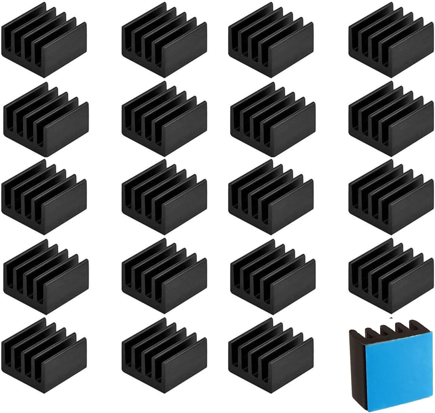 Easycargo 20Pcs 9Mm Small Mini Heatsink Kit 9X9X5Mm + 3M 8810 Thermal 