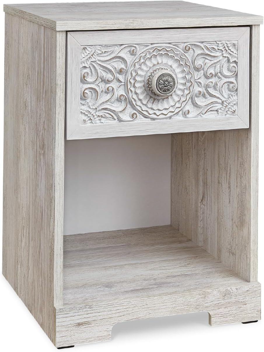 Signature Design by Ashley Paxberry Bohemian 1 Drawer Nightstand with Open Cubby, 22.09