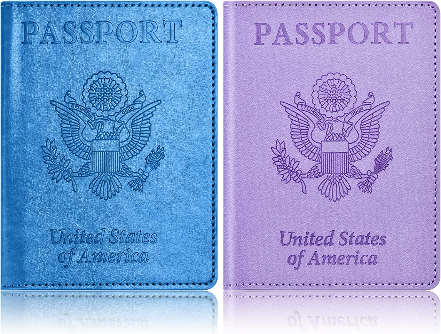 2Pack Passport Holder Wallet Cover Case, Travel Essentials for Women and Men