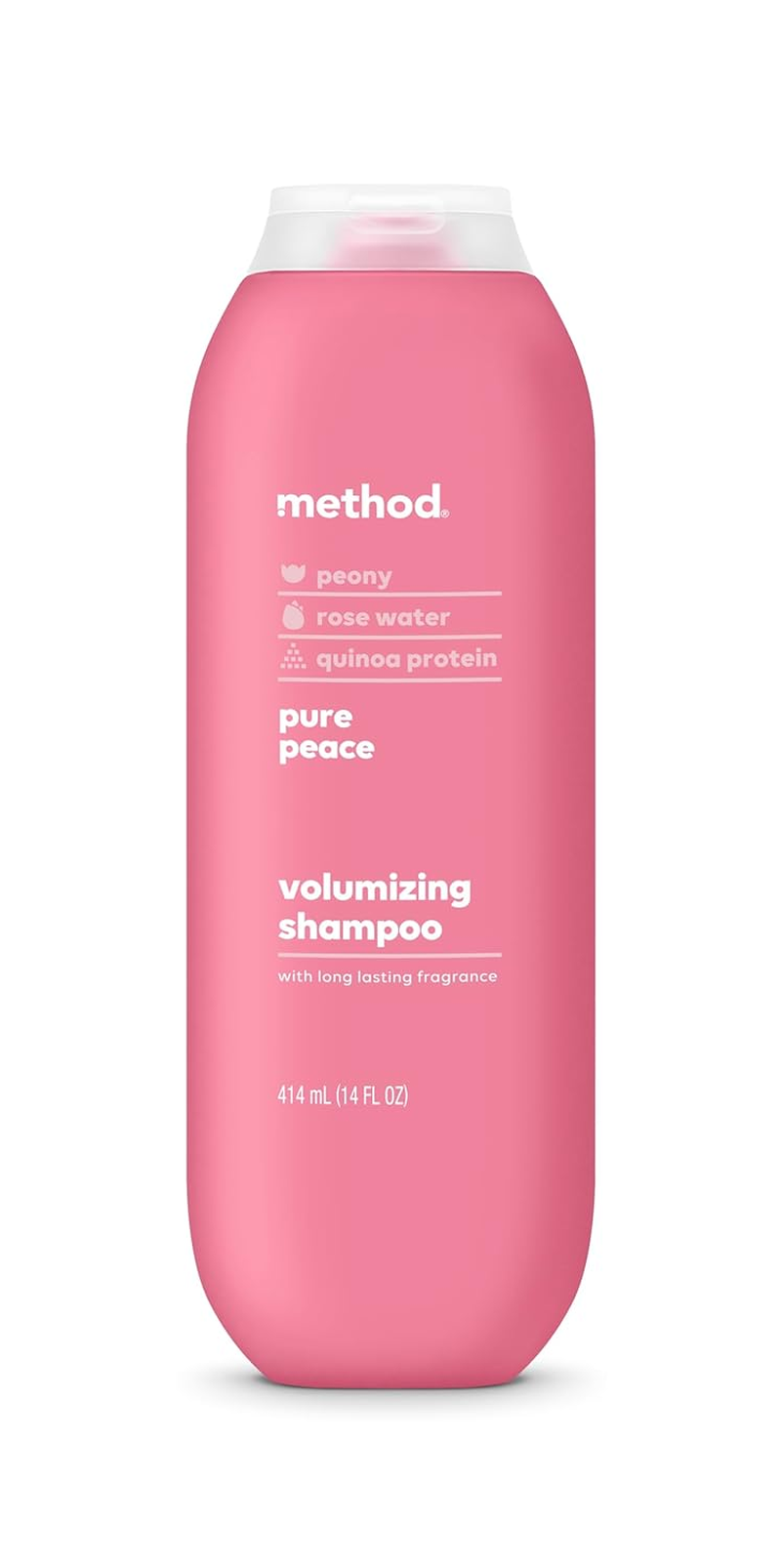 Volumizing Shampoo, Pure Peace with Rose, Peony, and Pink Sea Salt Scent Notes, Paraben and Sulfate Free, 14 Oz (Pack of 1)