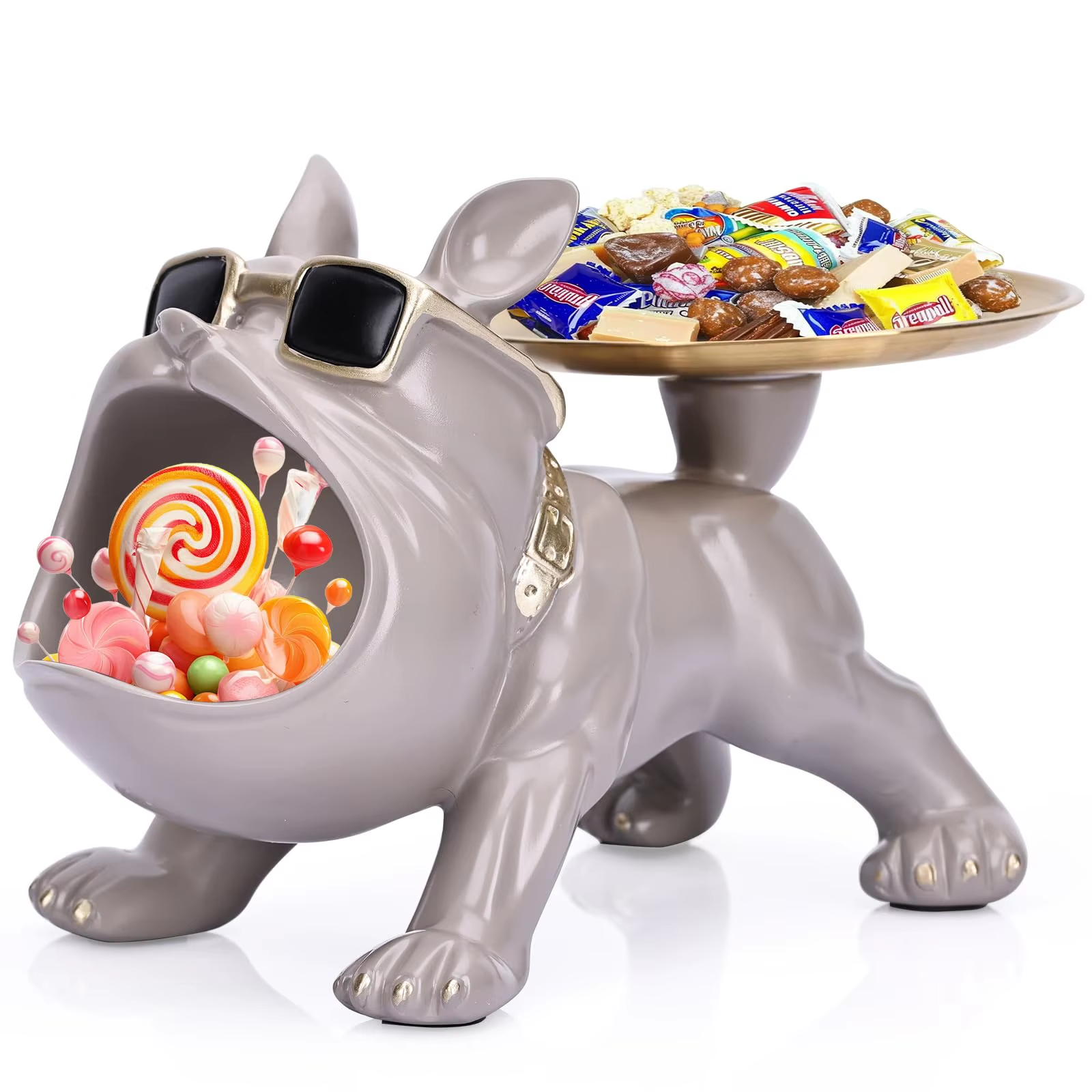 French Bulldog Key Holder Tray – Resin Entryway Decor, Key & Jewelry Organizer, Candy Dish, Gift for Dog Lovers