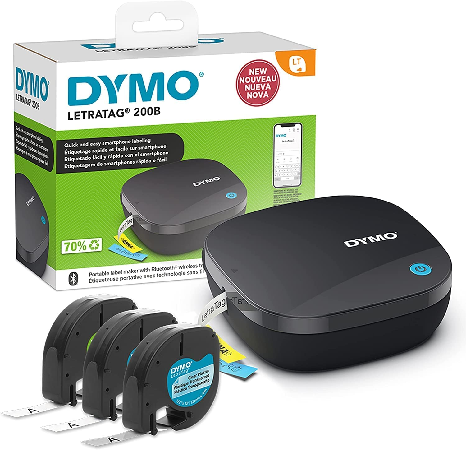 Dymo LetraTag 200B Bluetooth Label Maker Value Pack | Compact Label Printer |... - Picture 10 of 13